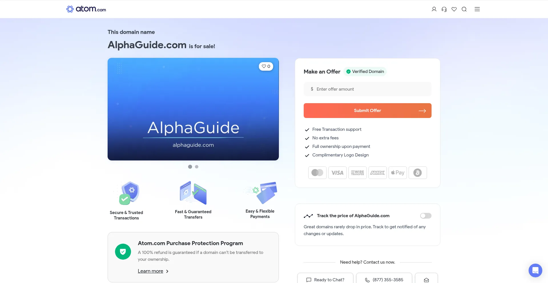 Website screenshot of Alphaguide.com