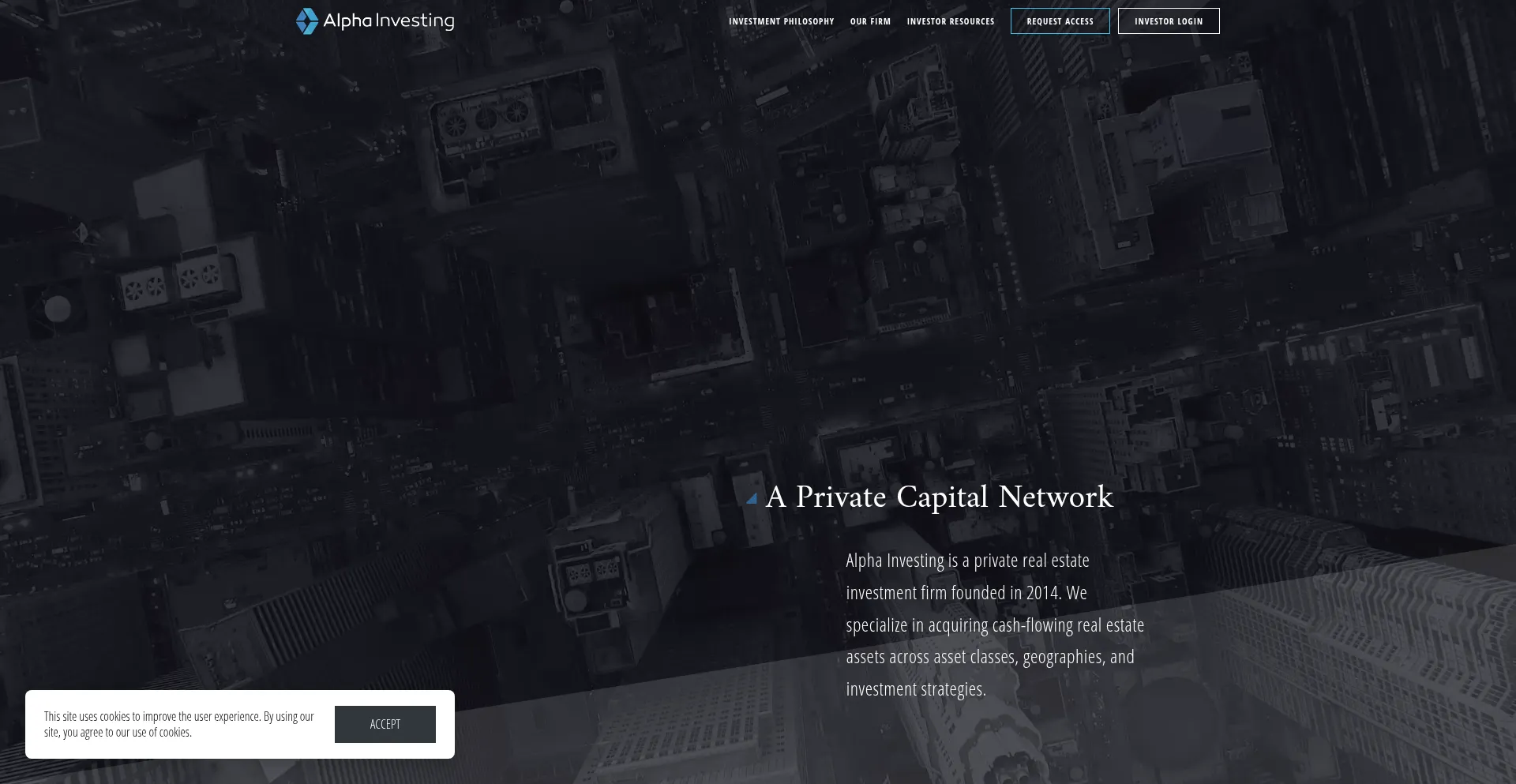 Website screenshot of Alphai.com