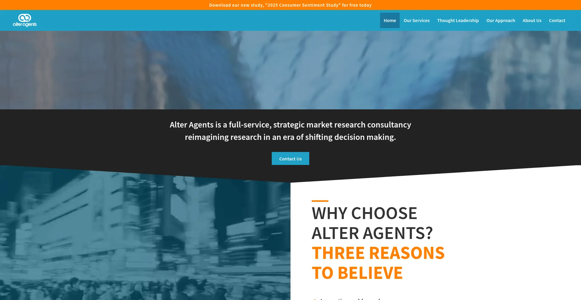 Website screenshot of Alteragents.com