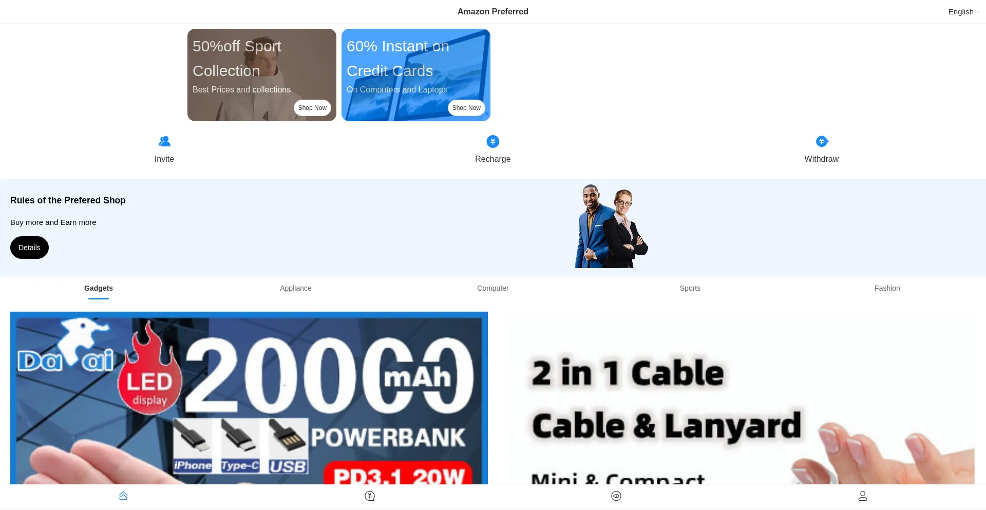 Website screenshot of Amaorders.com