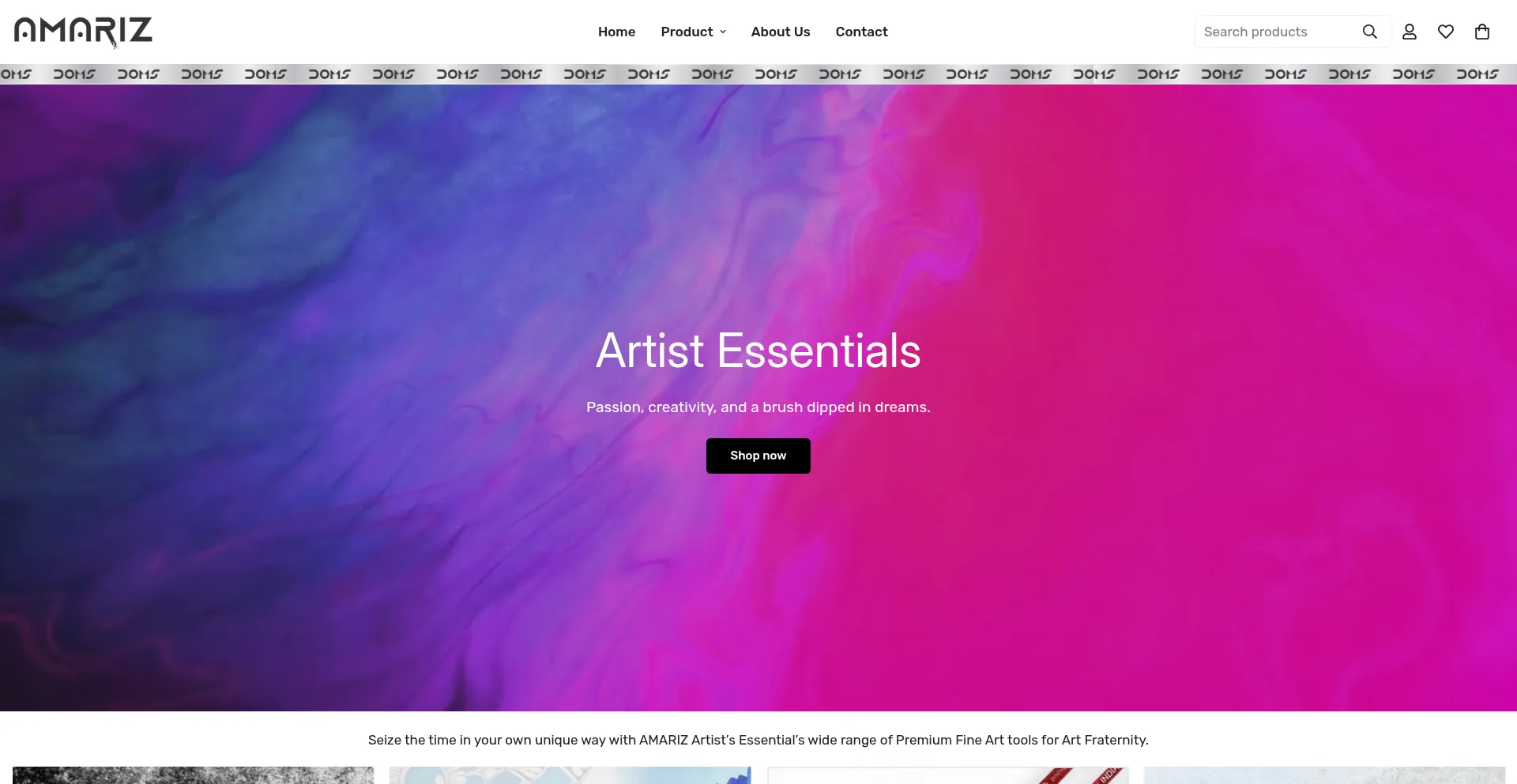 Website screenshot of Amarizindia.com