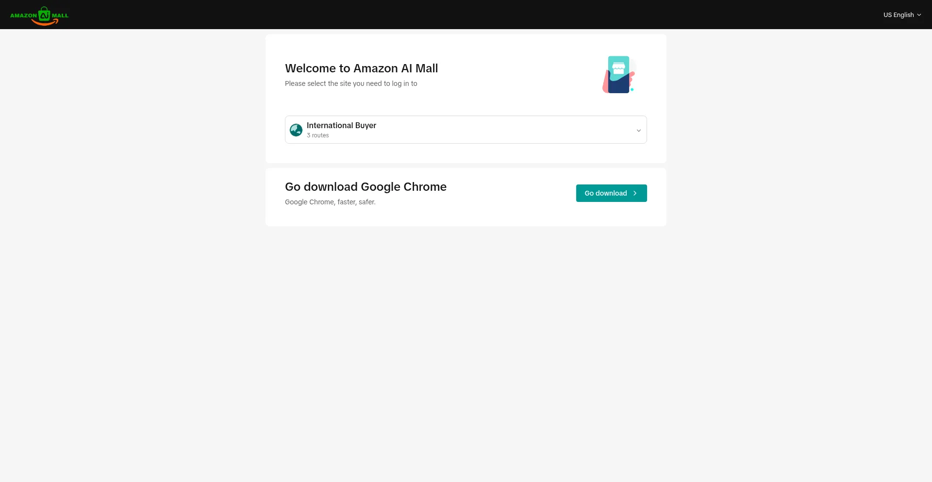 Website screenshot of Amazonaimall.com