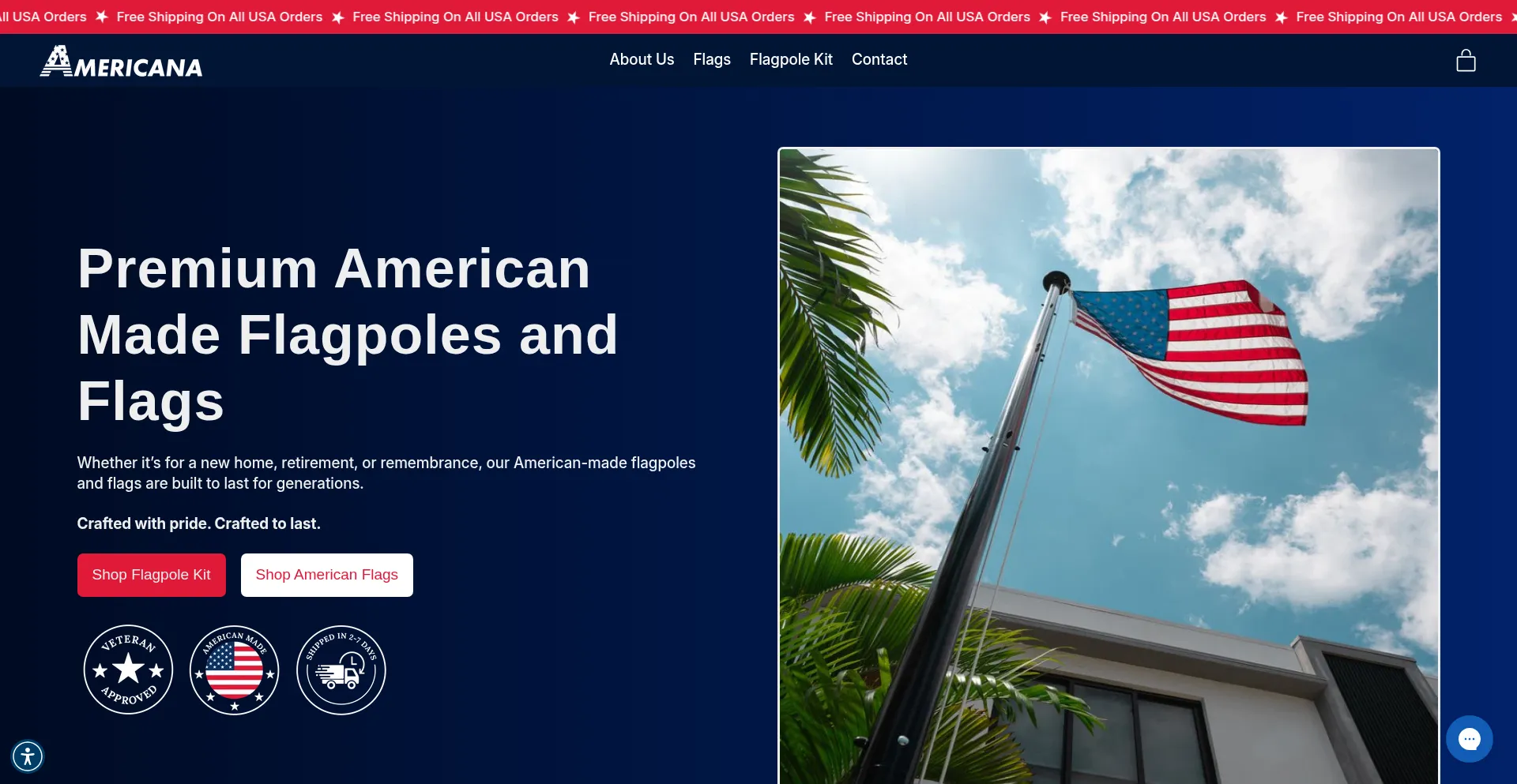 Ist Americanaflagpoles.com sicher und vertrauenswürdig?