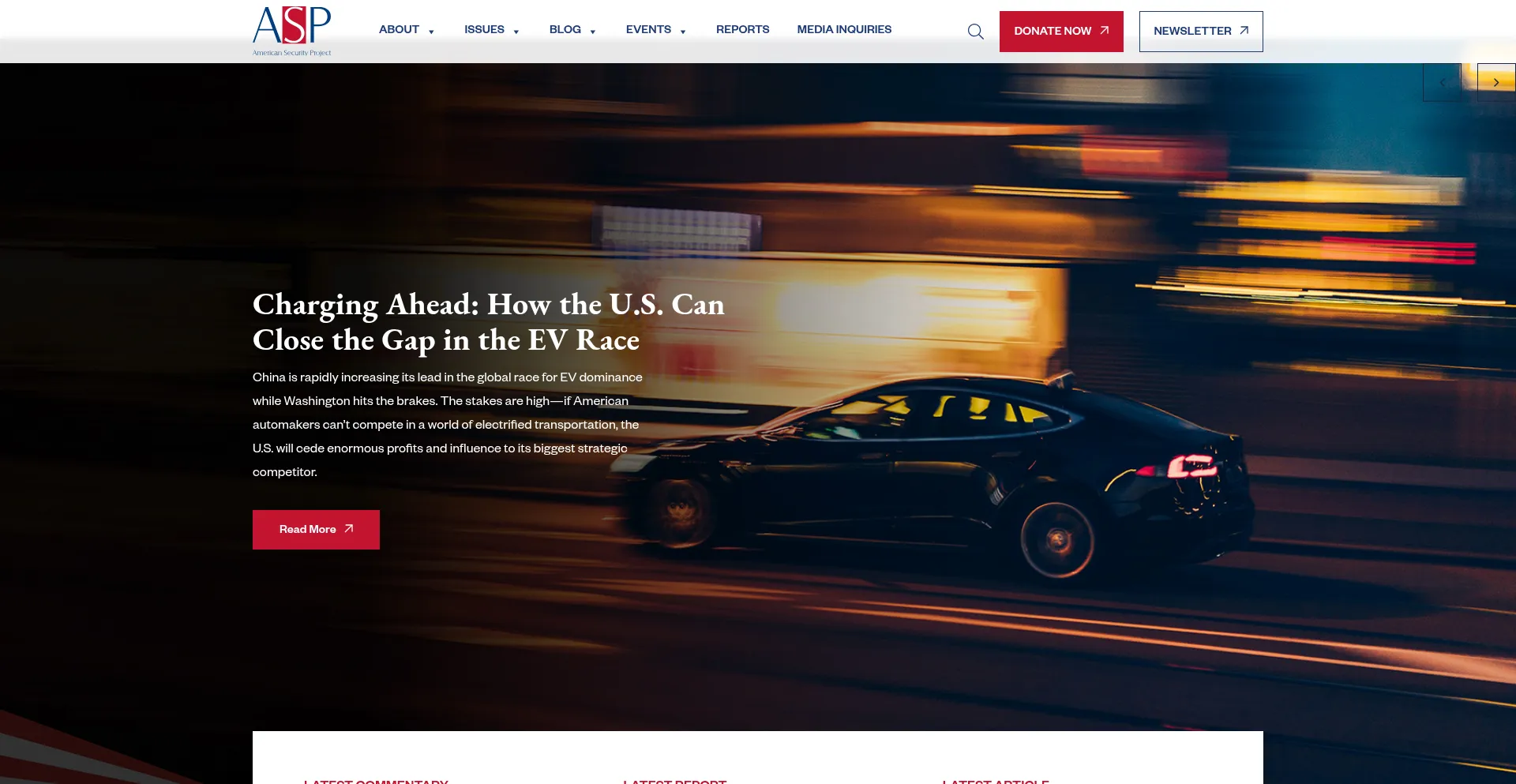 Website screenshot of Americansecurityproject.org