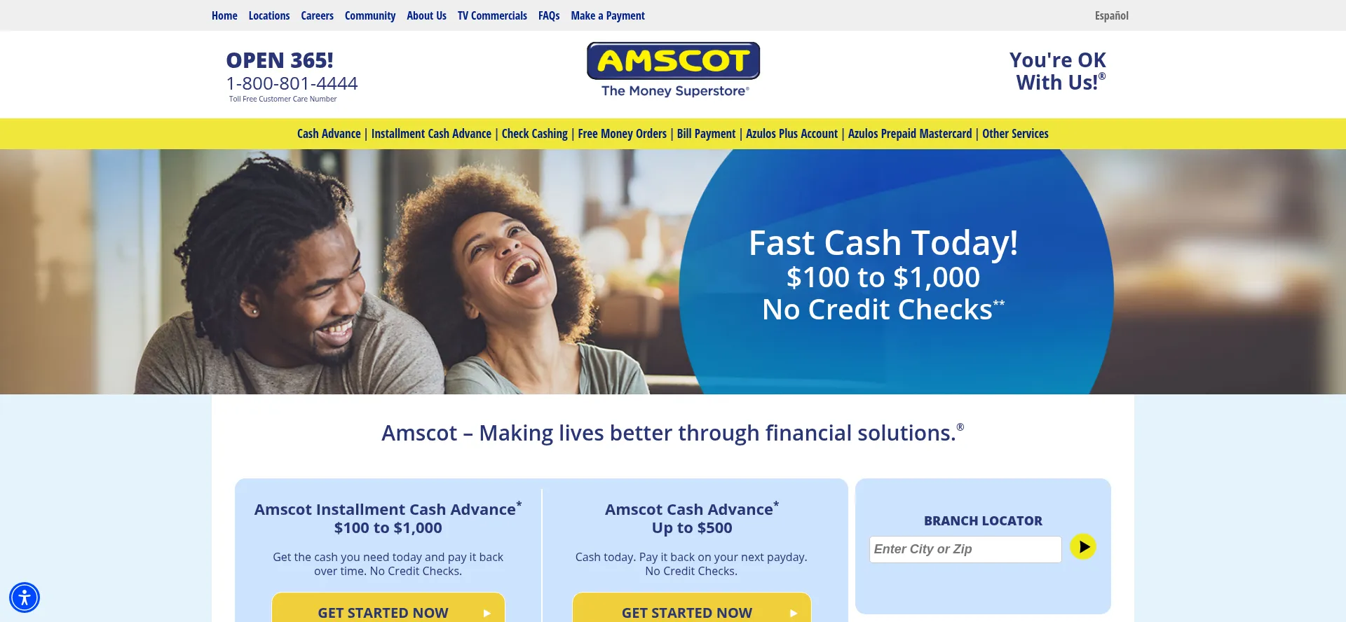Ist Amscot.com sicher und vertrauenswürdig?