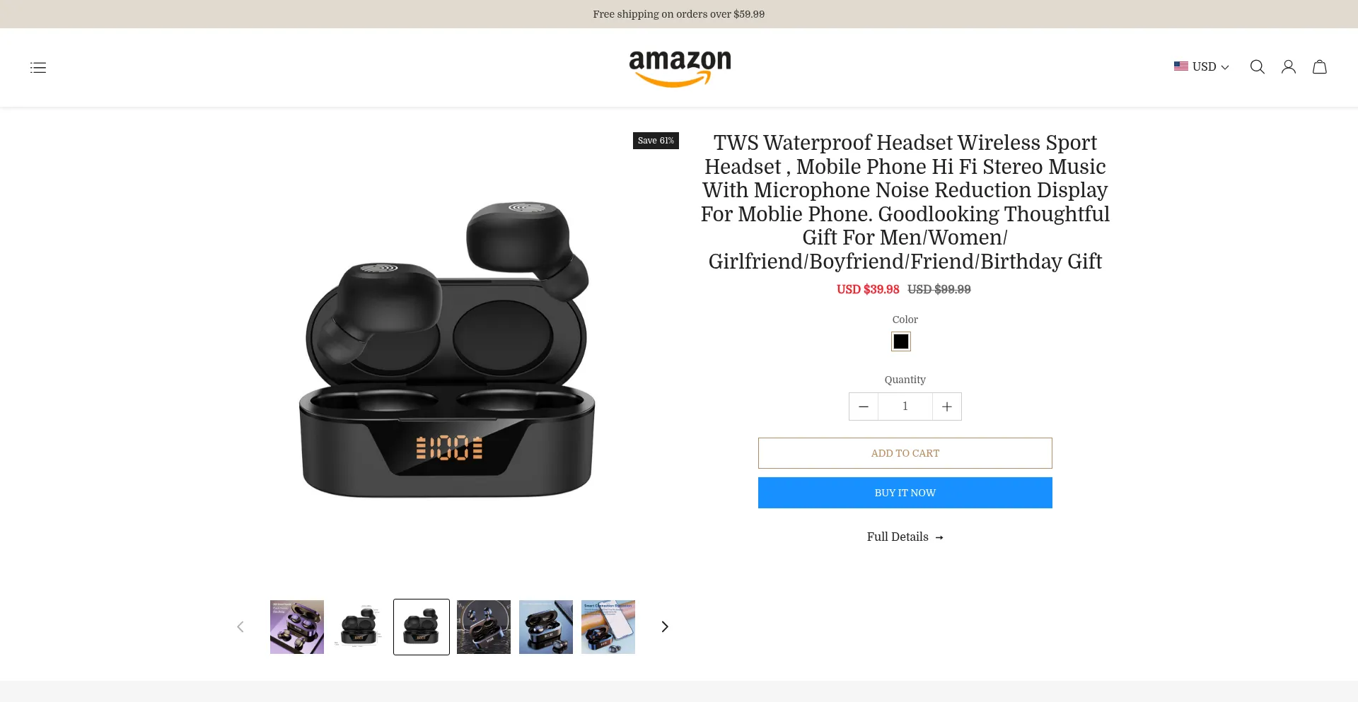Website screenshot of Amznpalletliquidation.com