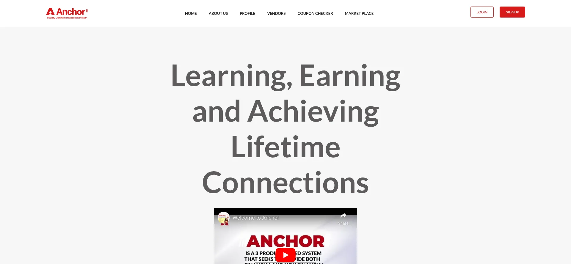 Website screenshot of Anchorit.live