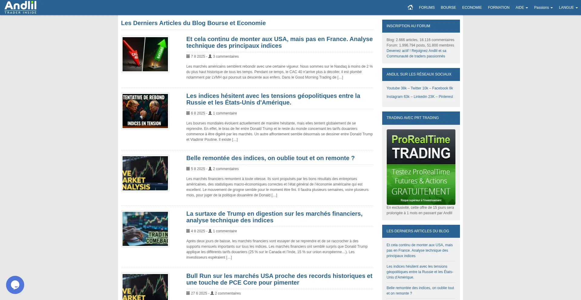 Website screenshot of Andlil.com