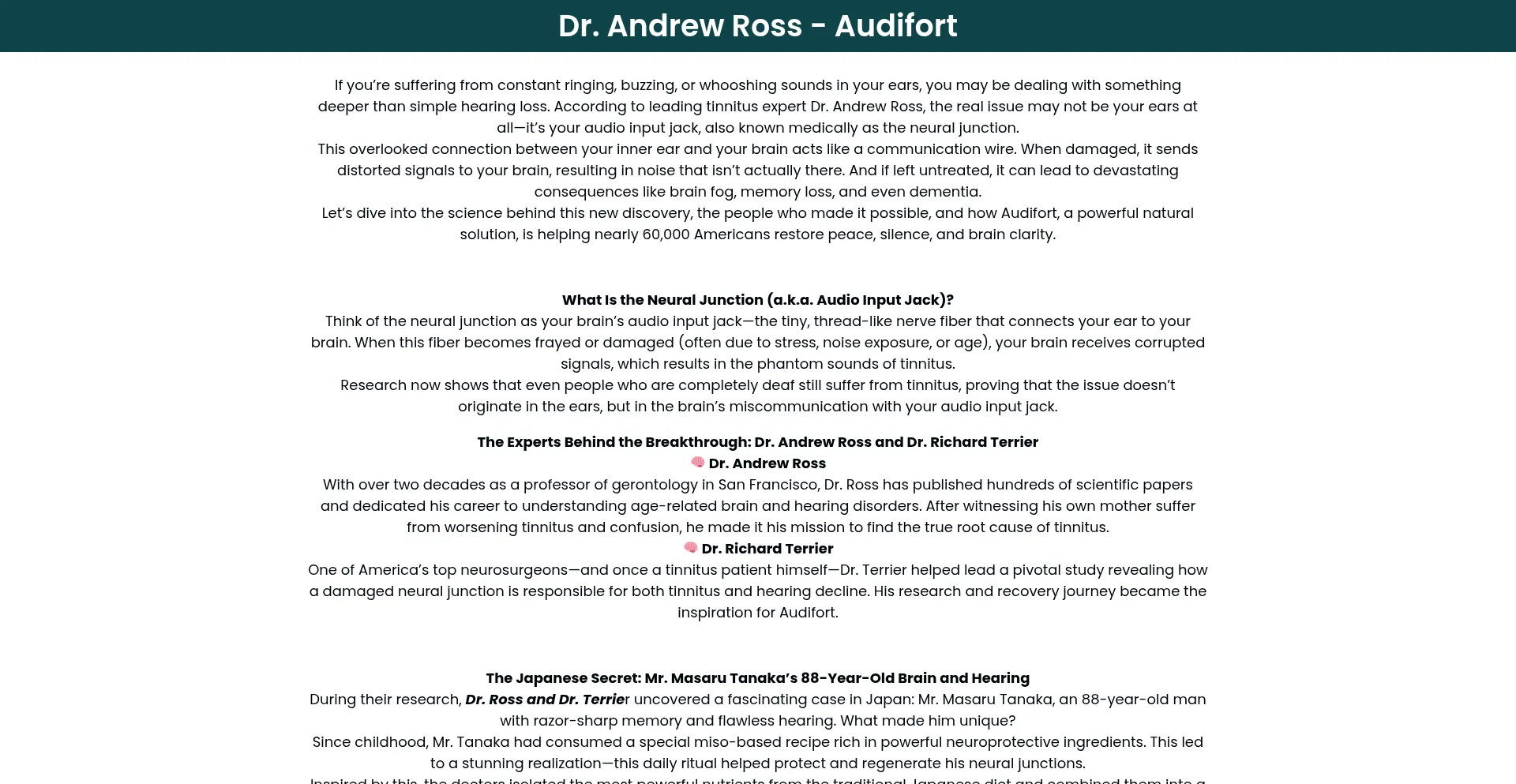 Website screenshot of Andrewross-audifort.com