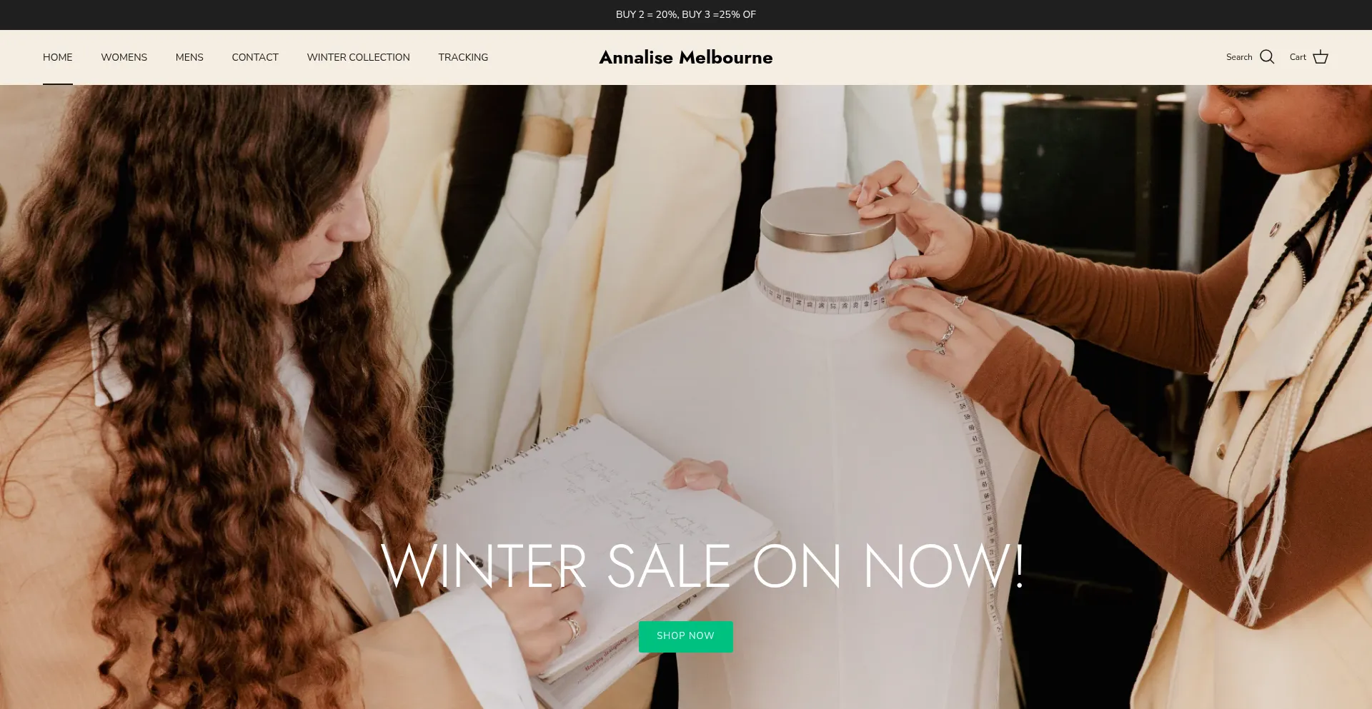 Website screenshot of Annalisemelbourne.com