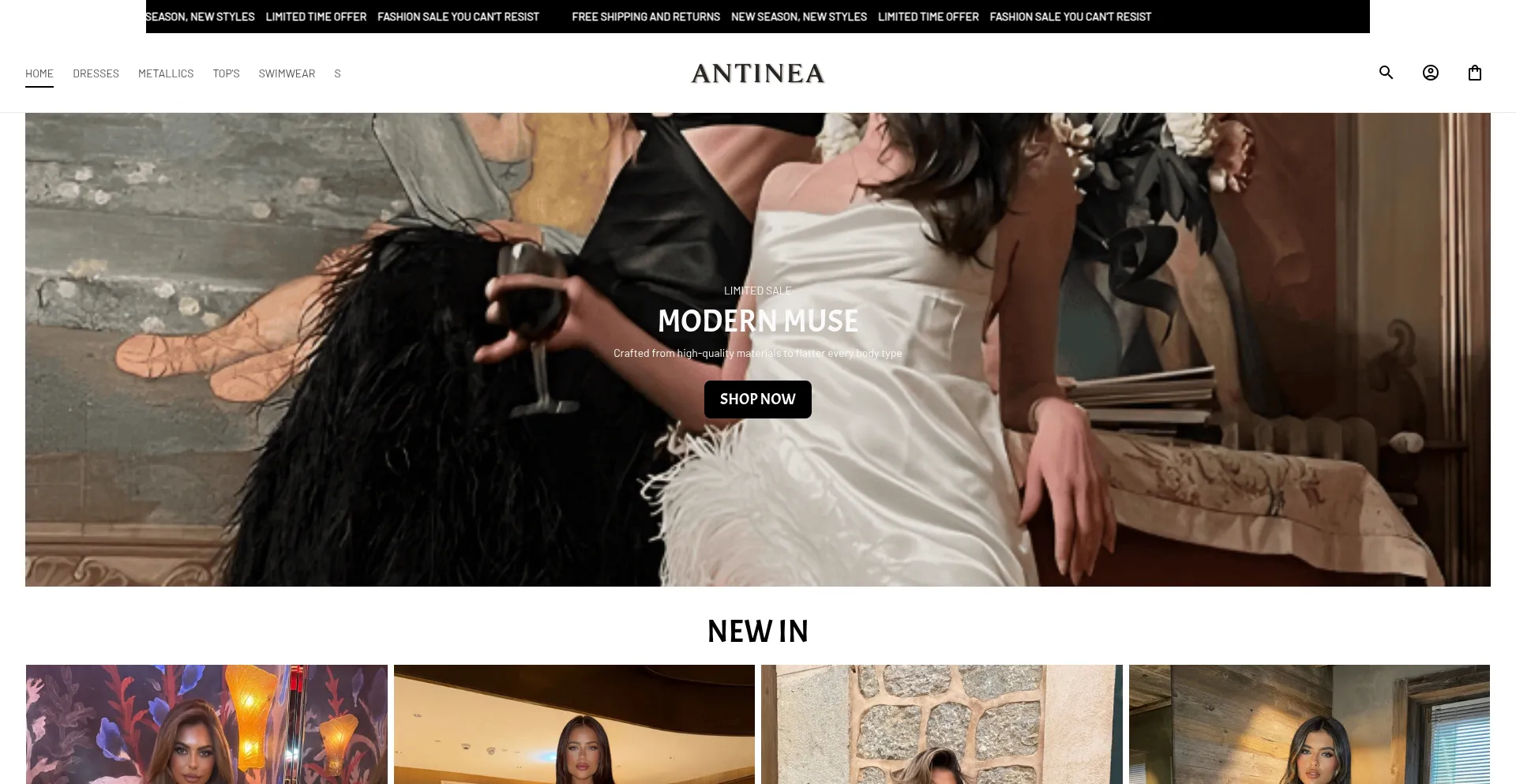 Website screenshot of Antineaofficial.com