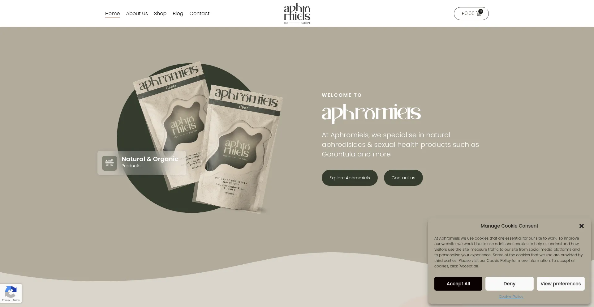 Aphromiels.com Screenshot