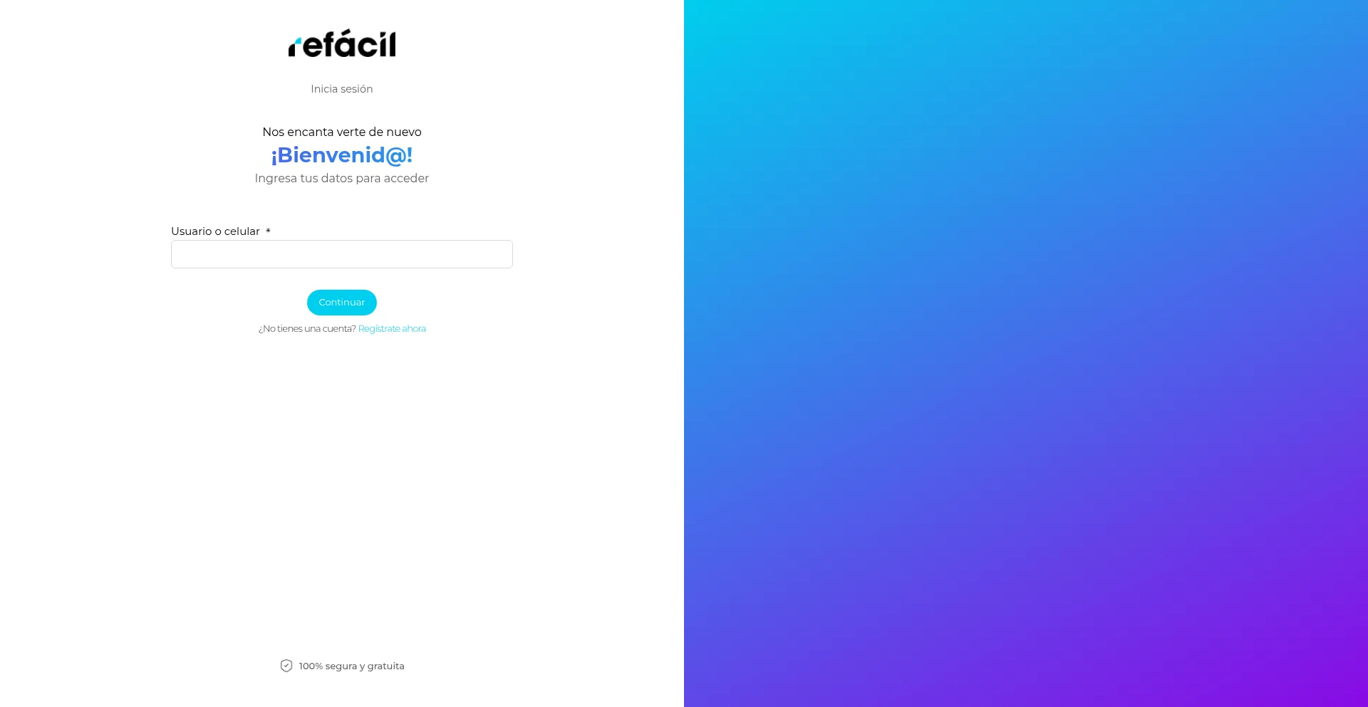 Website screenshot of App.refacil.co