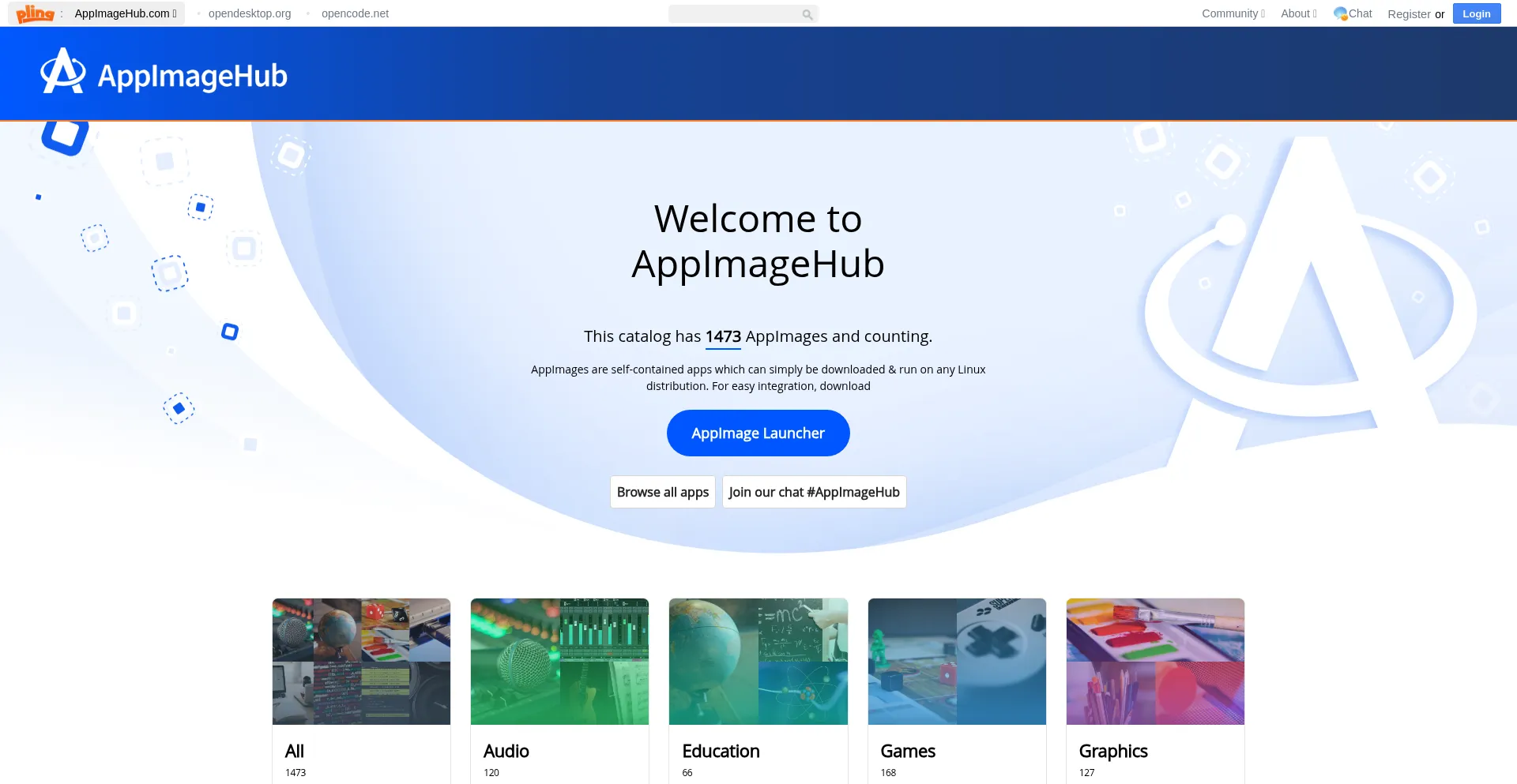 Website screenshot of Appimagehub.com