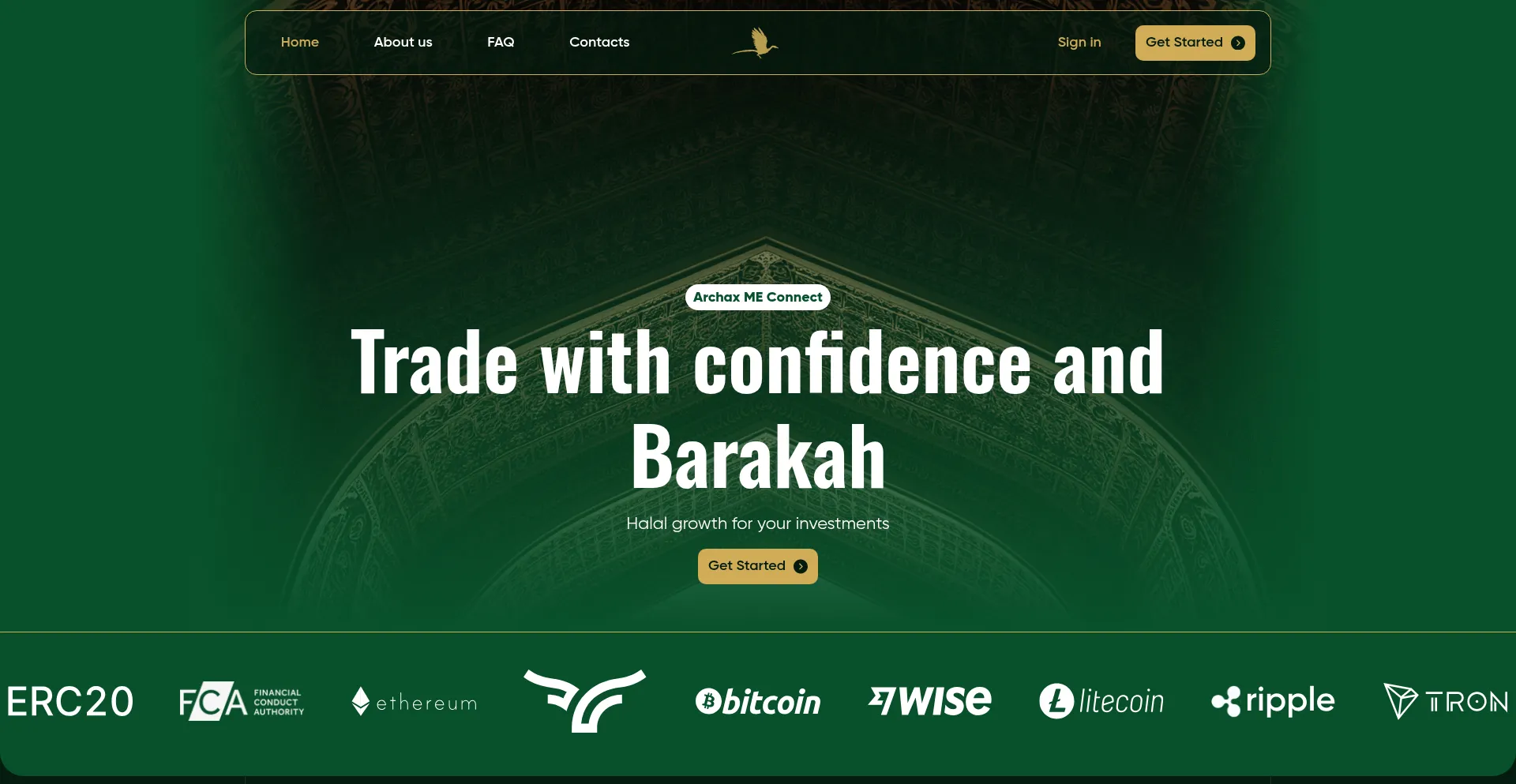 Website screenshot of Archaxmeconnect.com