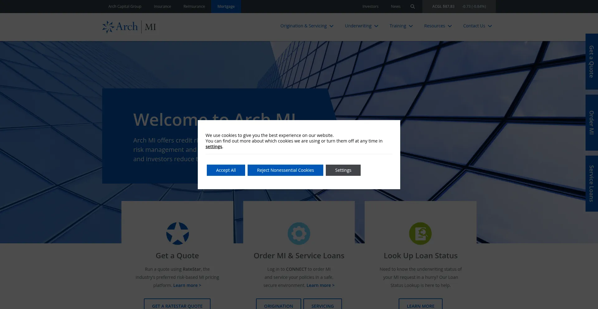 Website screenshot of Archmi.com