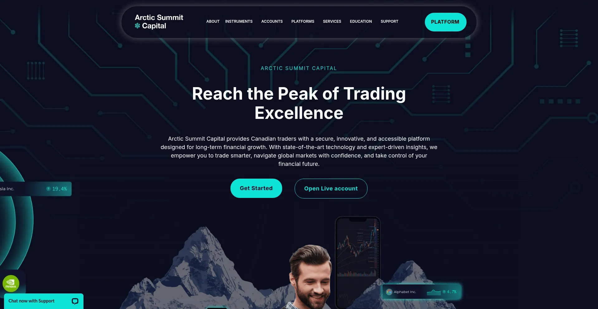 Website screenshot of Arcticsummitcapital.io