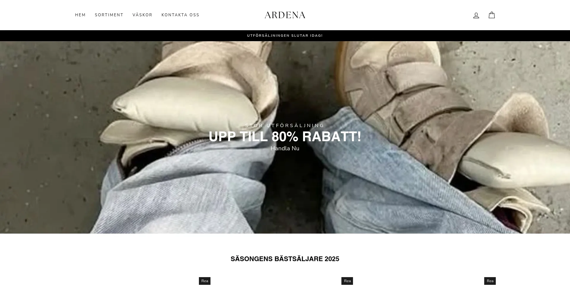 Website screenshot of Ardena.shop
