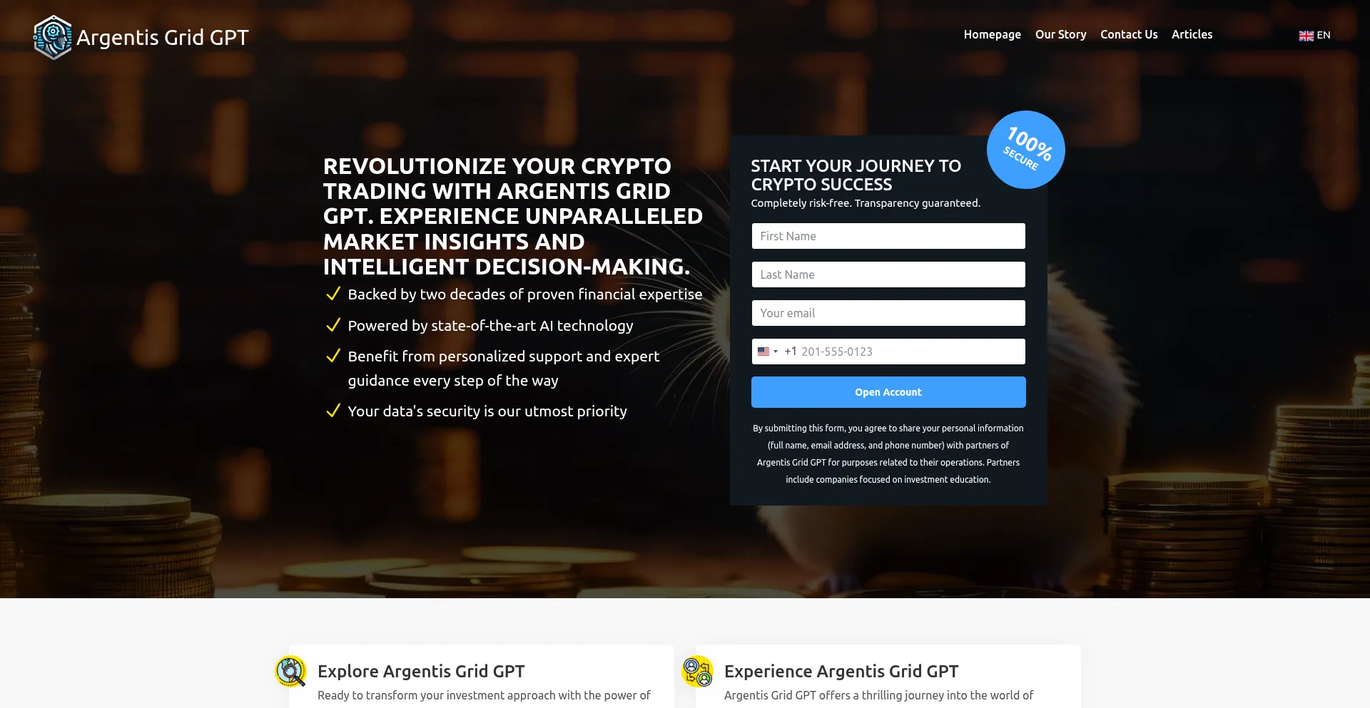 Website screenshot of Argentisgridgpt.org
