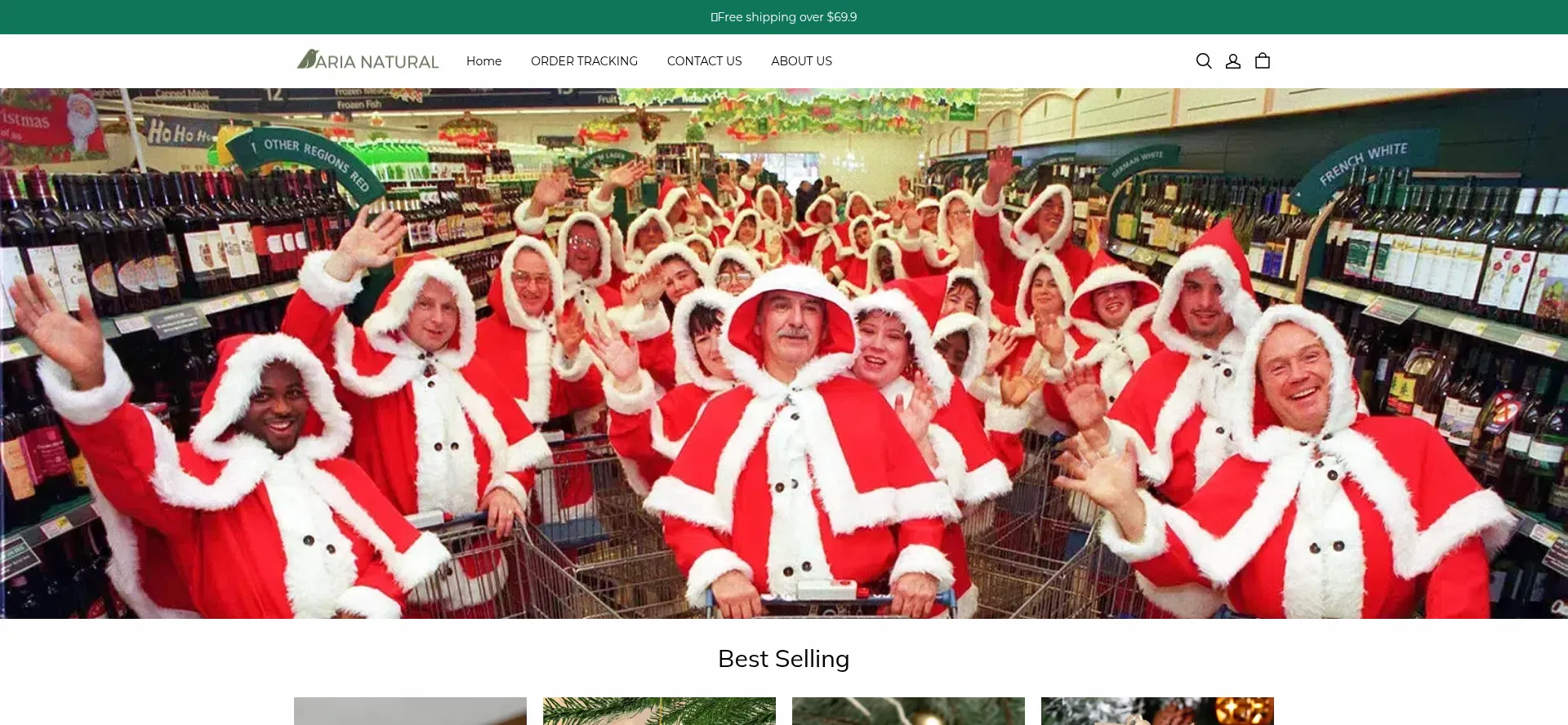 Website screenshot of Arianatural.com