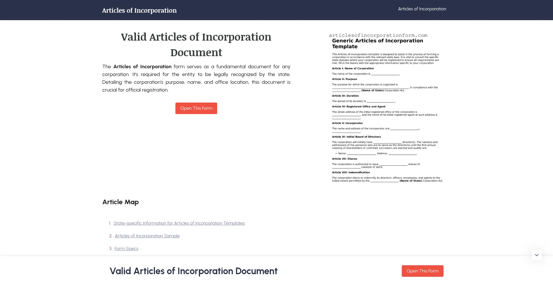Articlesofincorporationform.com