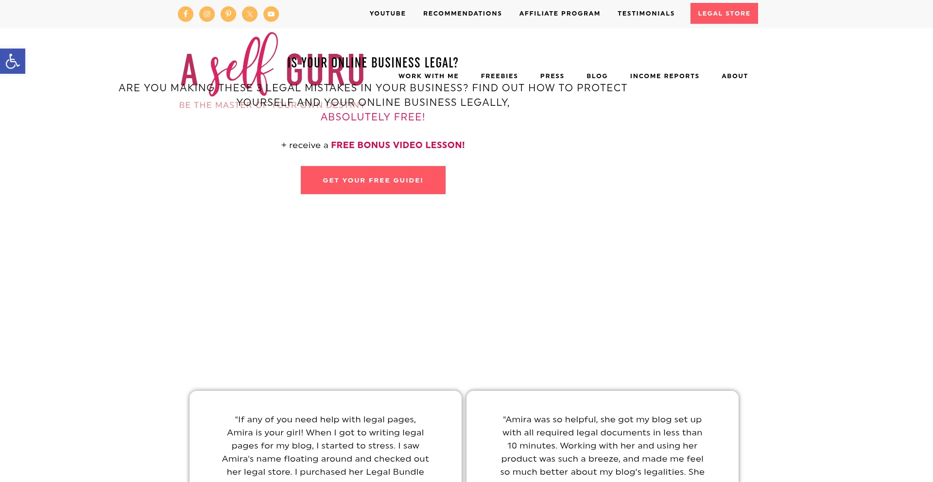 Website screenshot of Aselfguru.com