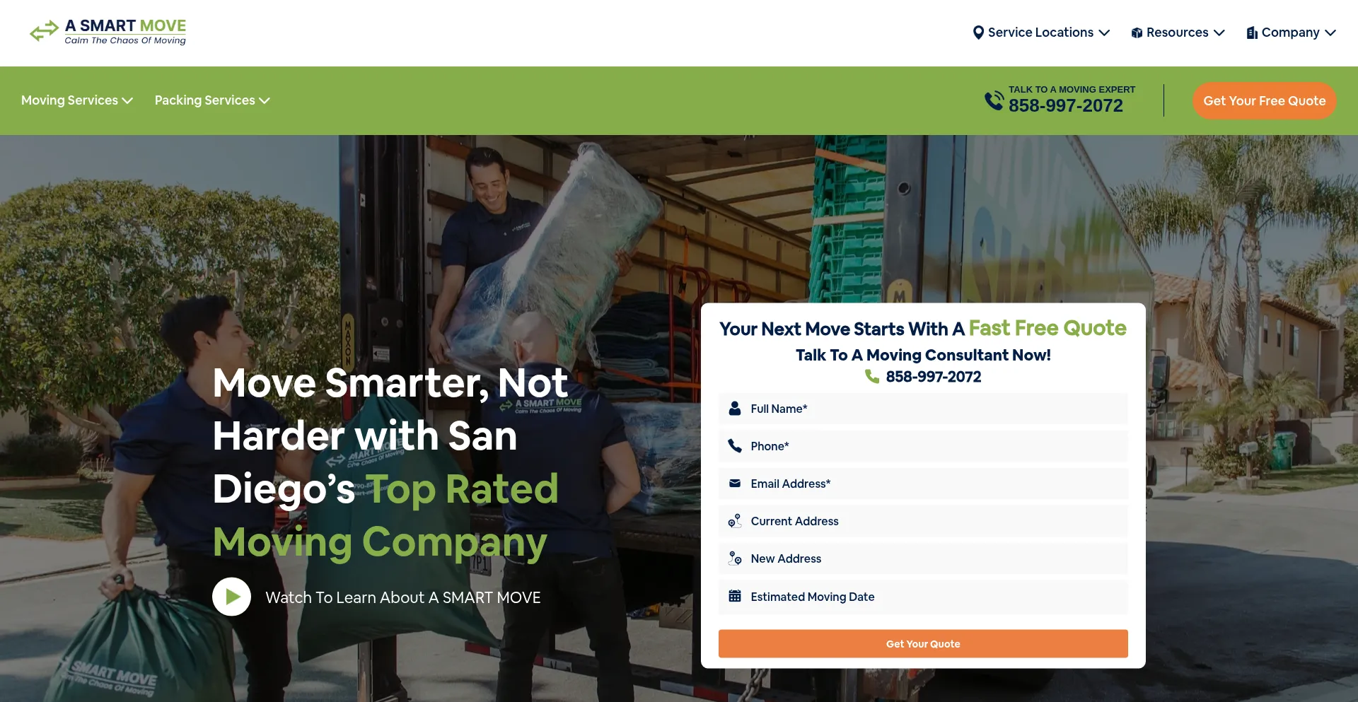 Asmartmovebiz.com Screenshot