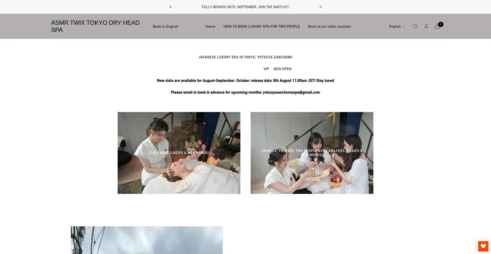 Website screenshot of Asmrtwixtokyoshimaispa.com