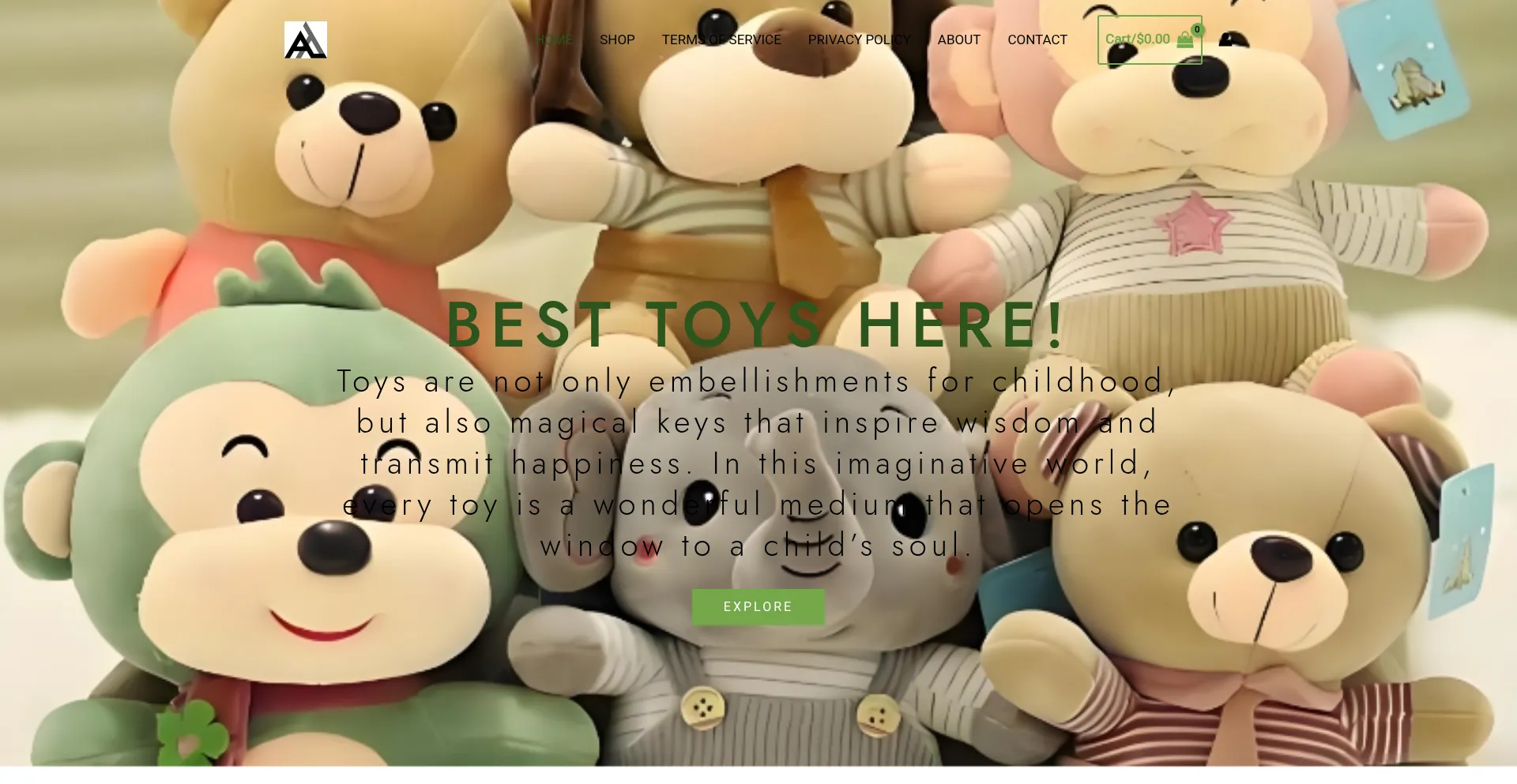 Website screenshot of Aspentoy.com