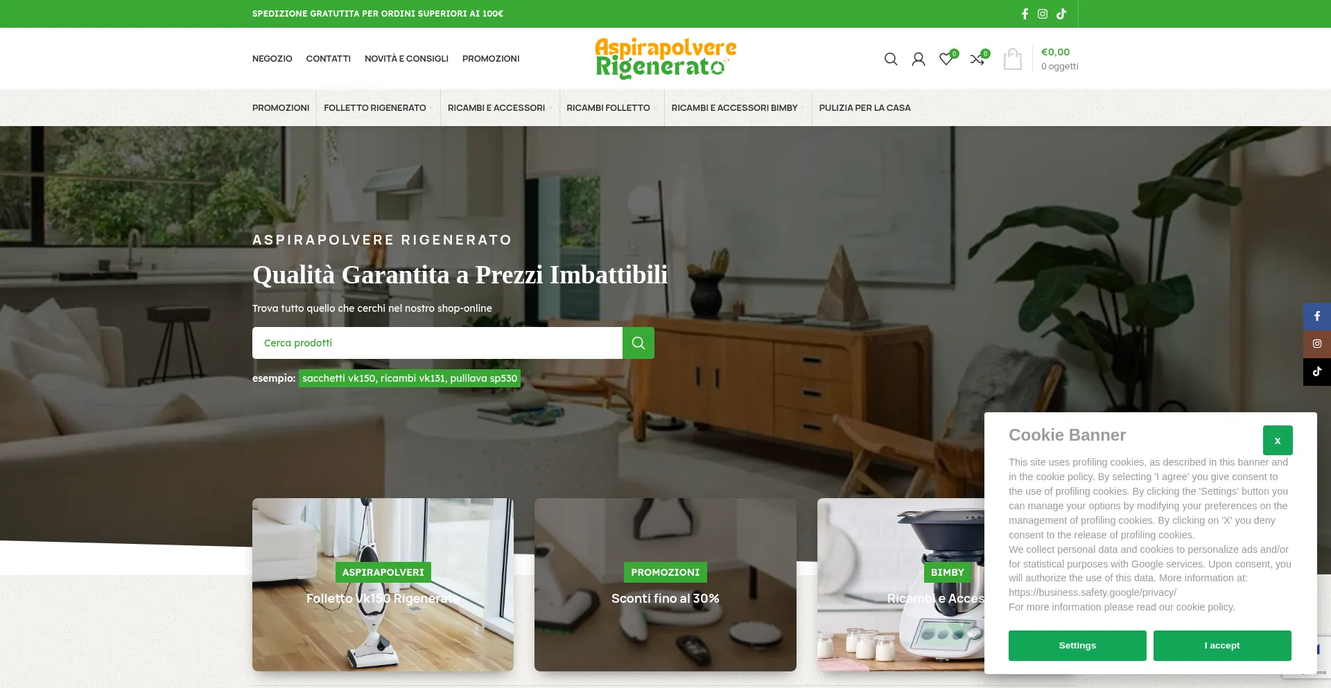 Aspirapolvererigenerato.com