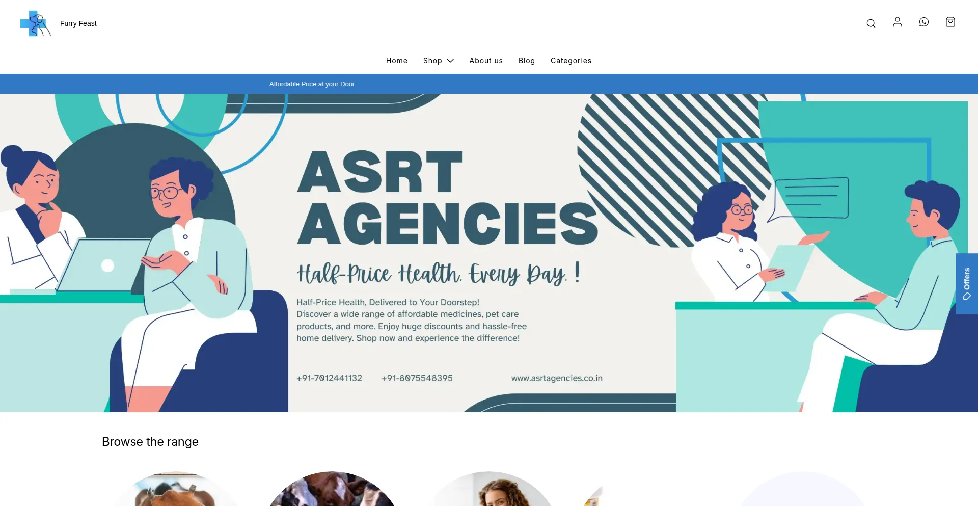 Website screenshot of Asrtagencies.co.in