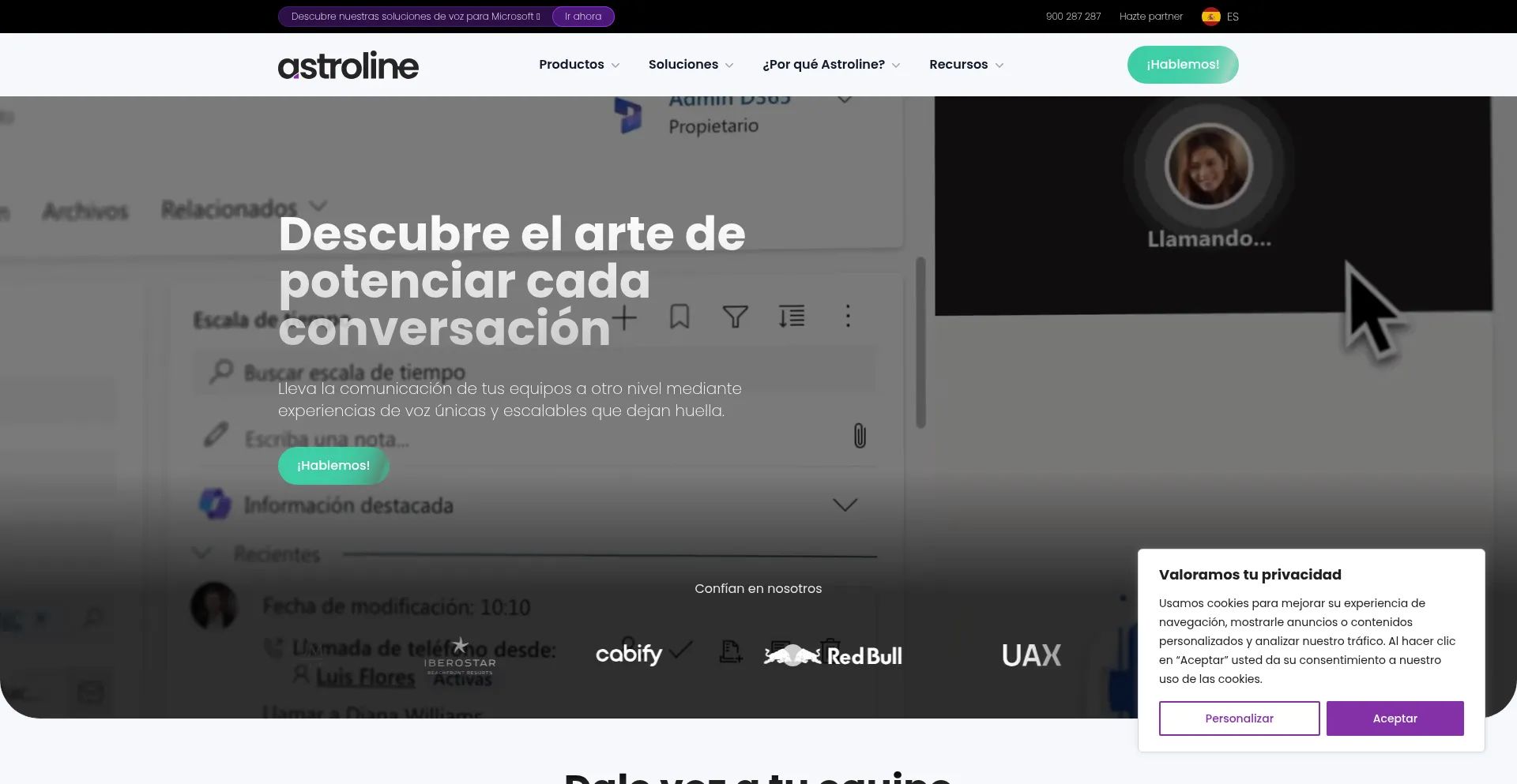 Website screenshot of Astroline.com