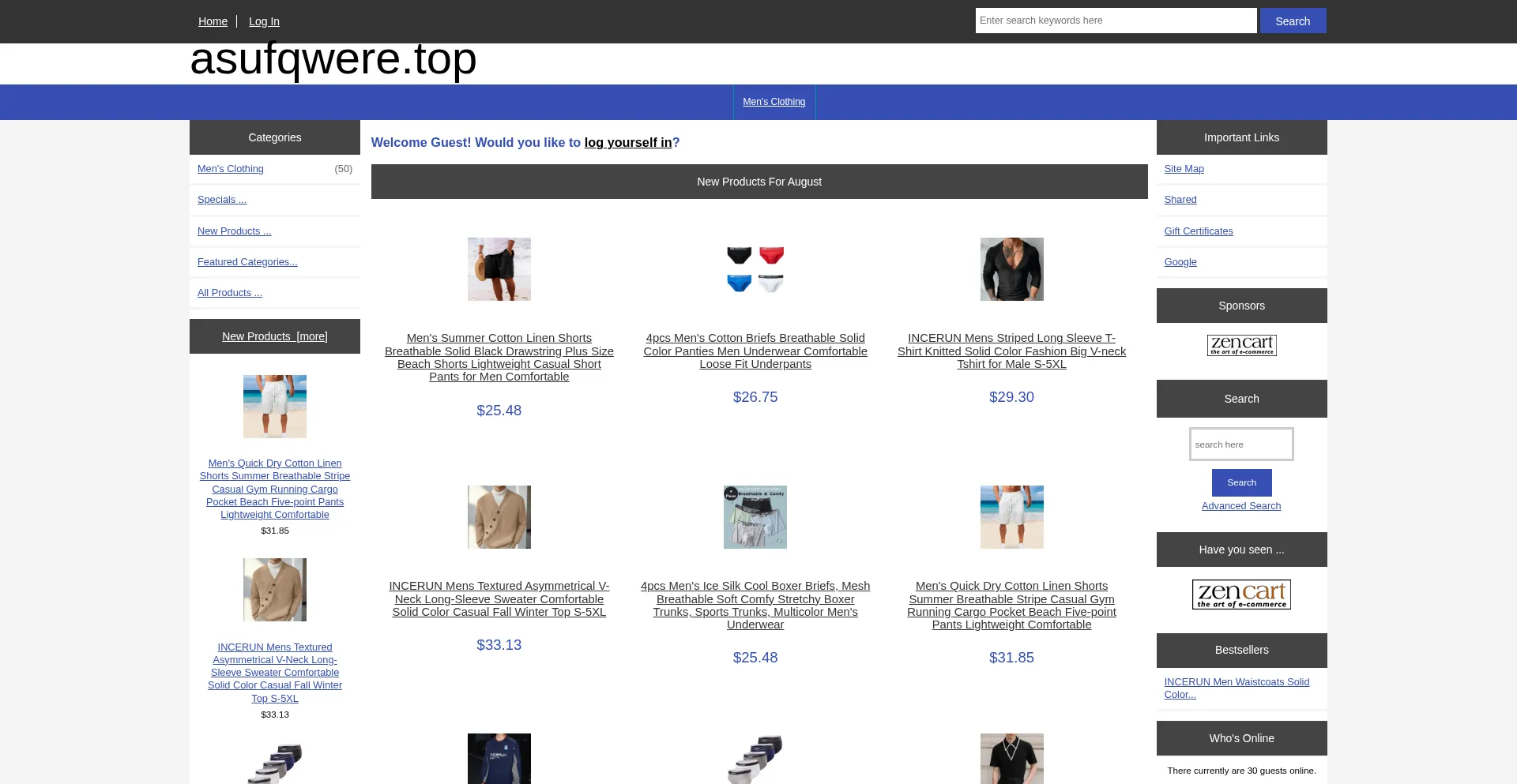 Website screenshot of Asufqwere.top