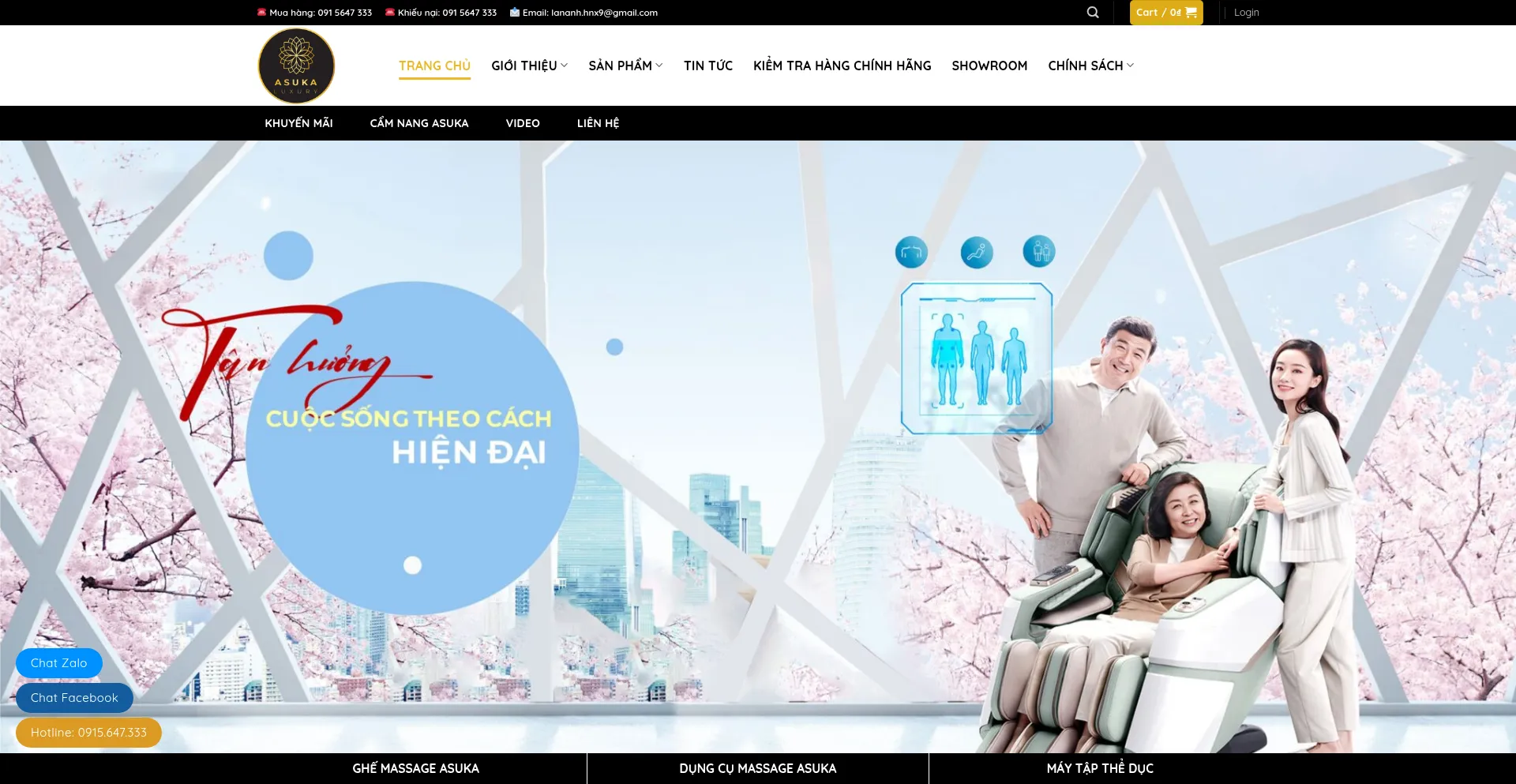 Website screenshot of Asukaluxury.com