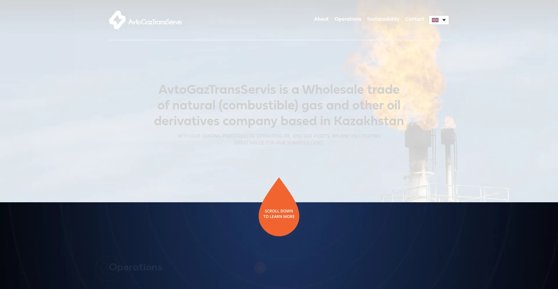 Website screenshot of Atgss.kz