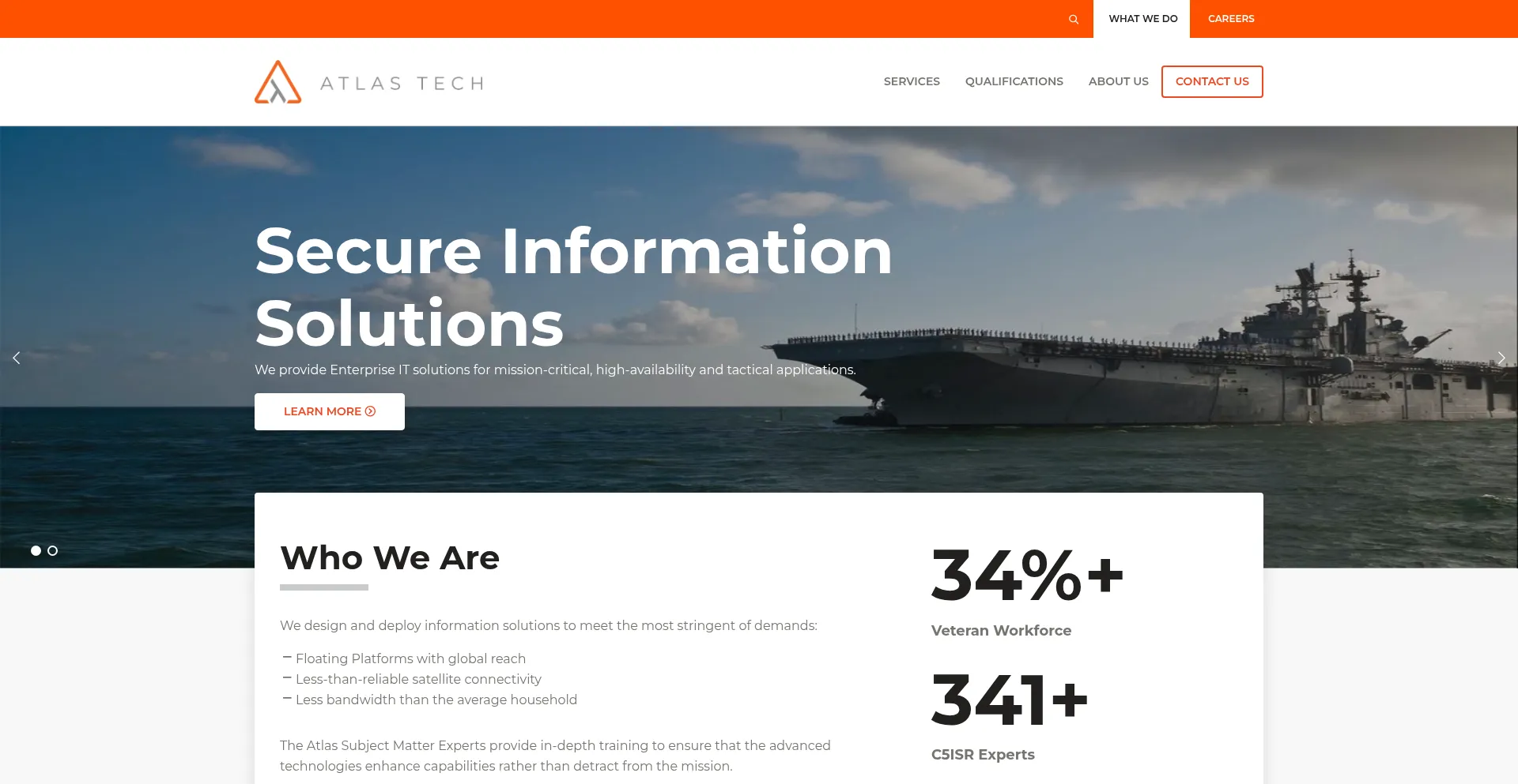 Website screenshot of Atlas-tech.com