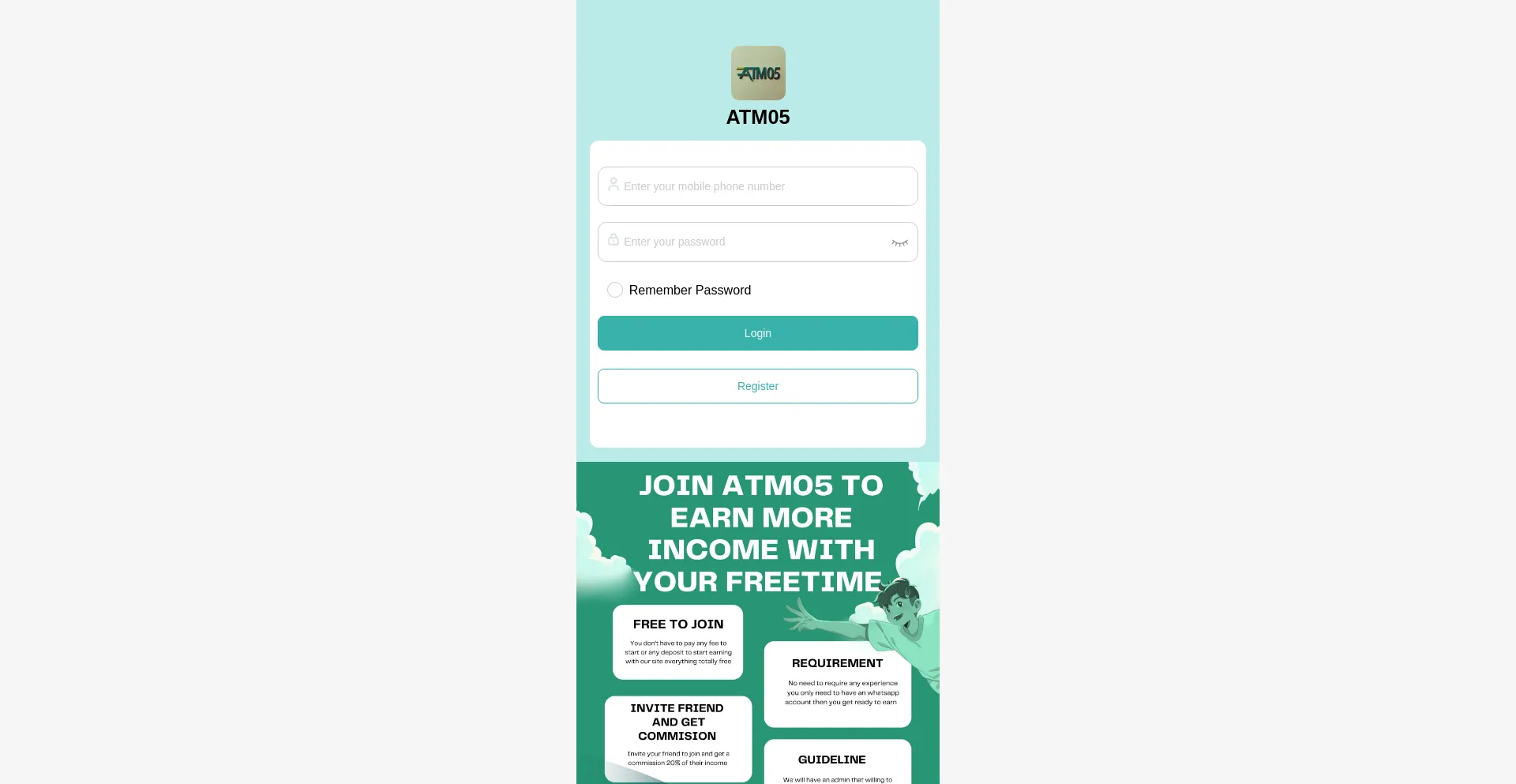 Website screenshot of Atm5.club
