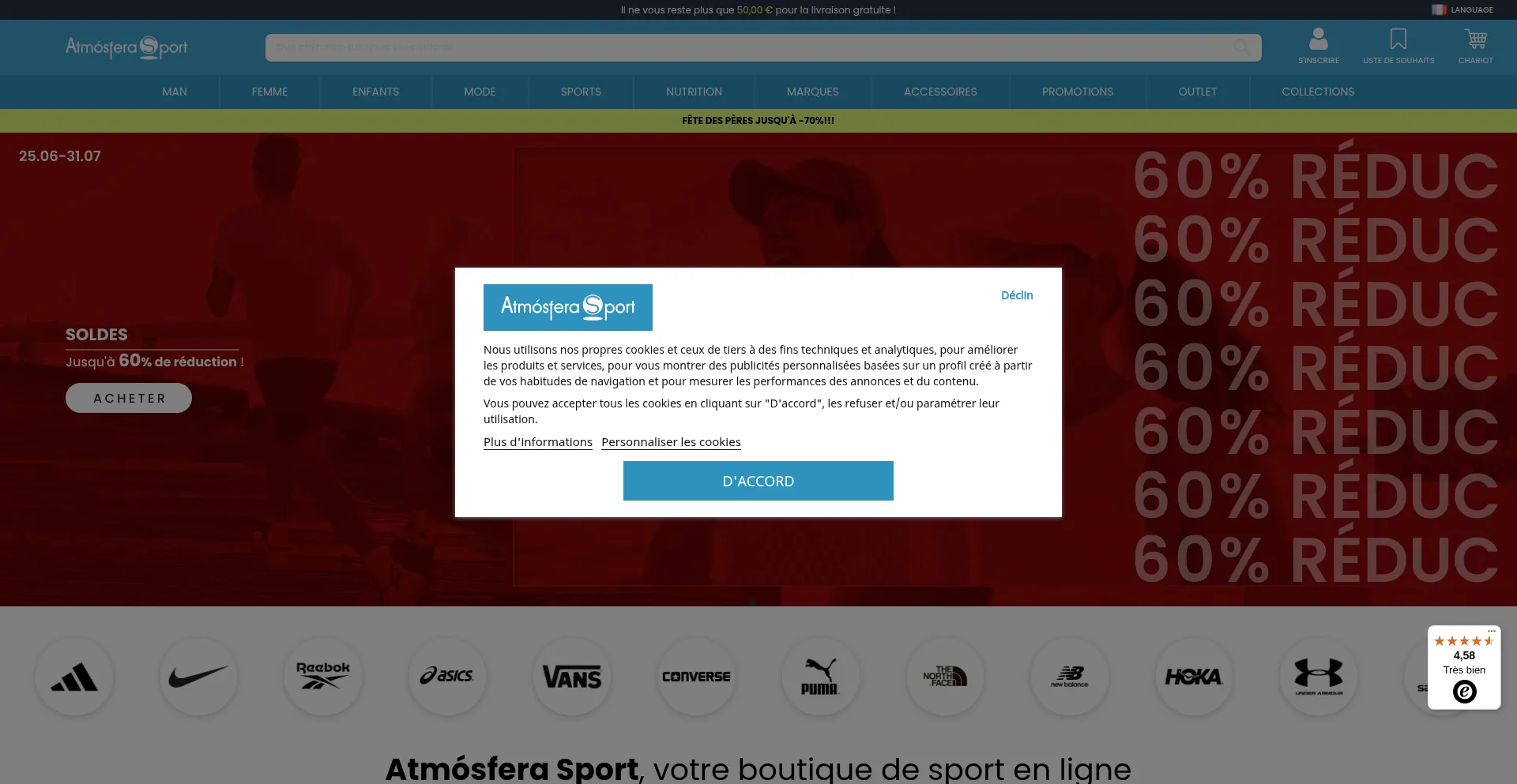 Ist Atmosferasport.fr sicher und vertrauenswürdig?