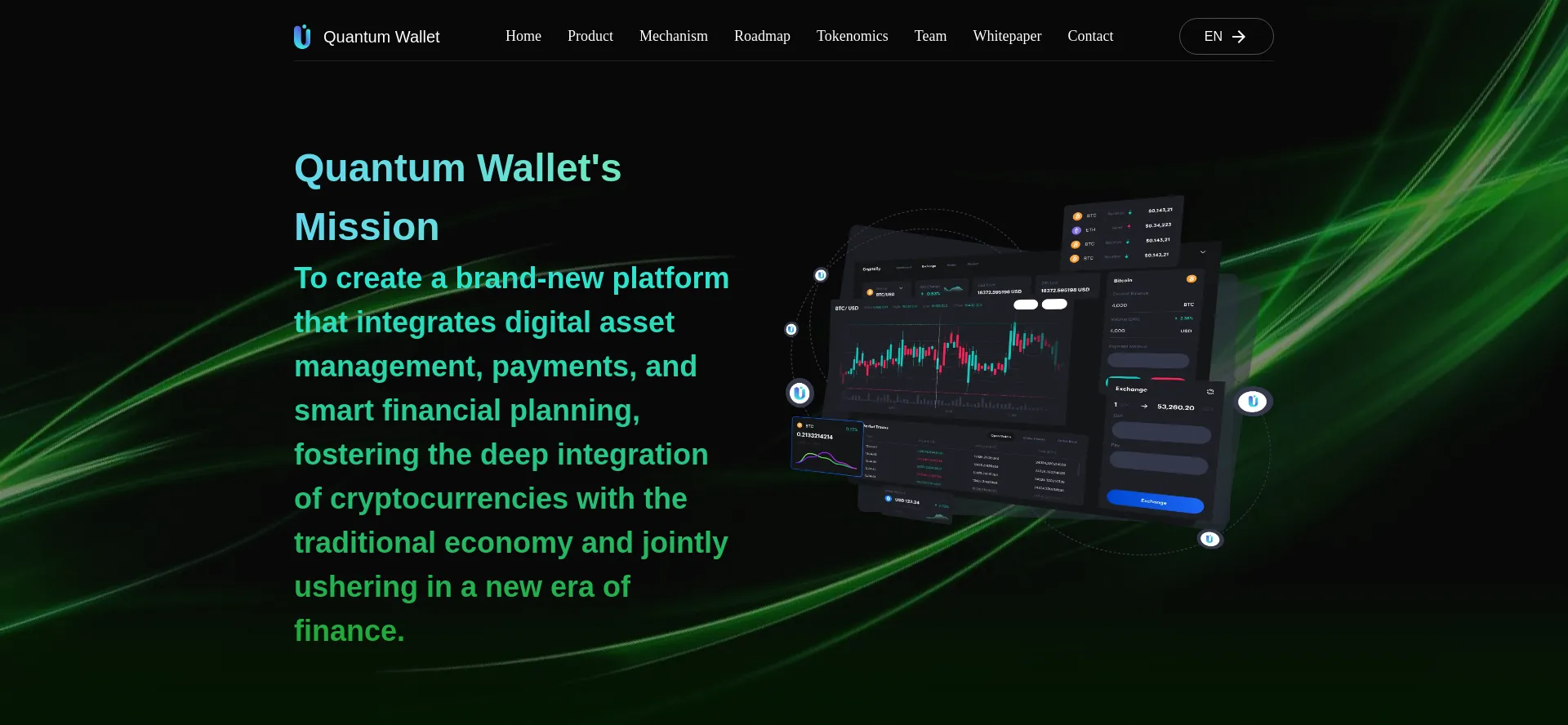 Website screenshot of Atu.network