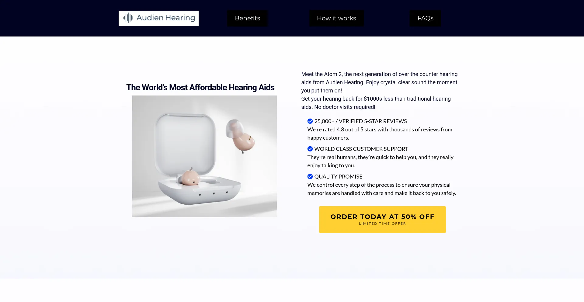 Website screenshot of Audienatom2.com