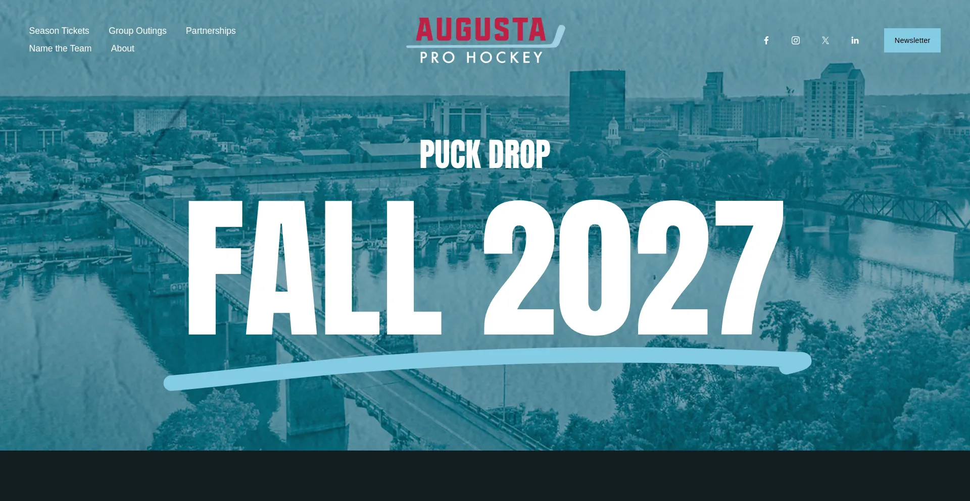 Website screenshot of Augustaprohockey.com