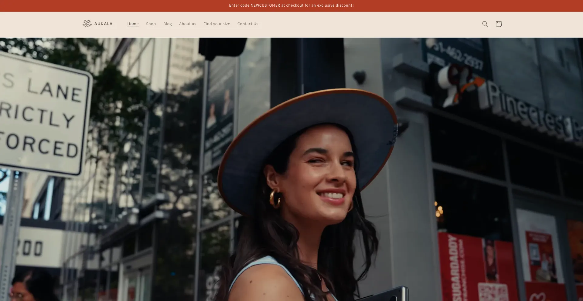 Website screenshot of Aukala.com