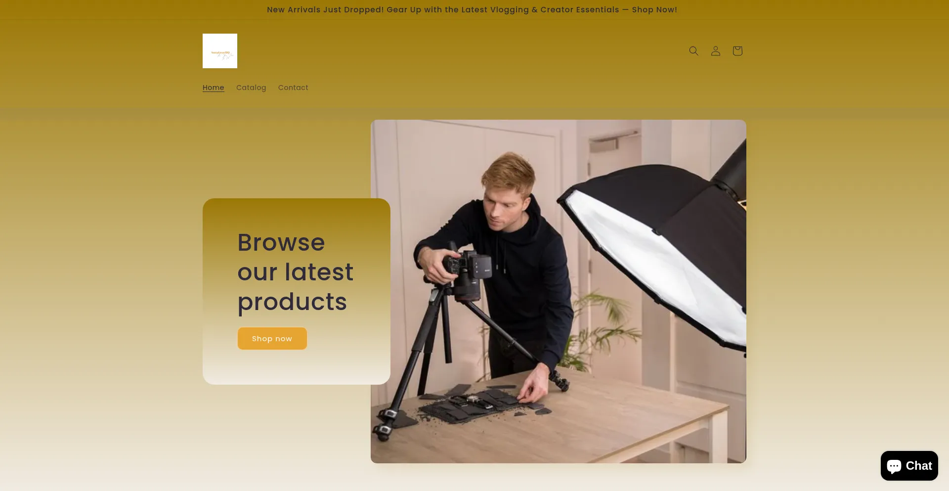 Website screenshot of Auragearhq.com