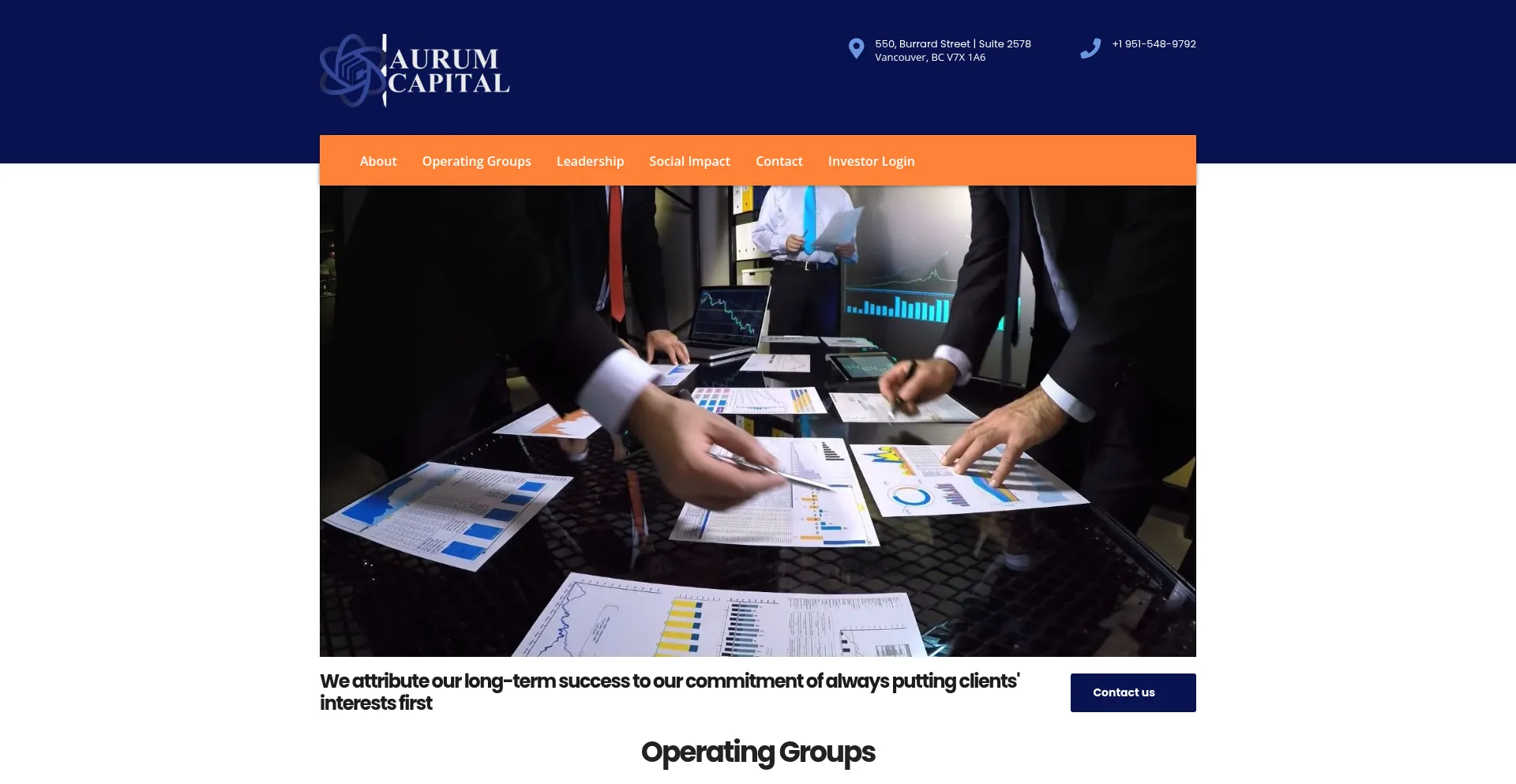 Website screenshot of Aurumcapital.ltd