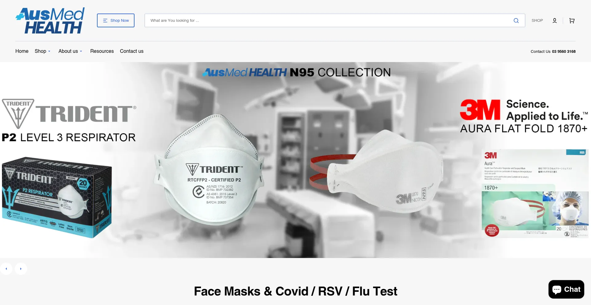 Website screenshot of Ausmedhealth.com.au