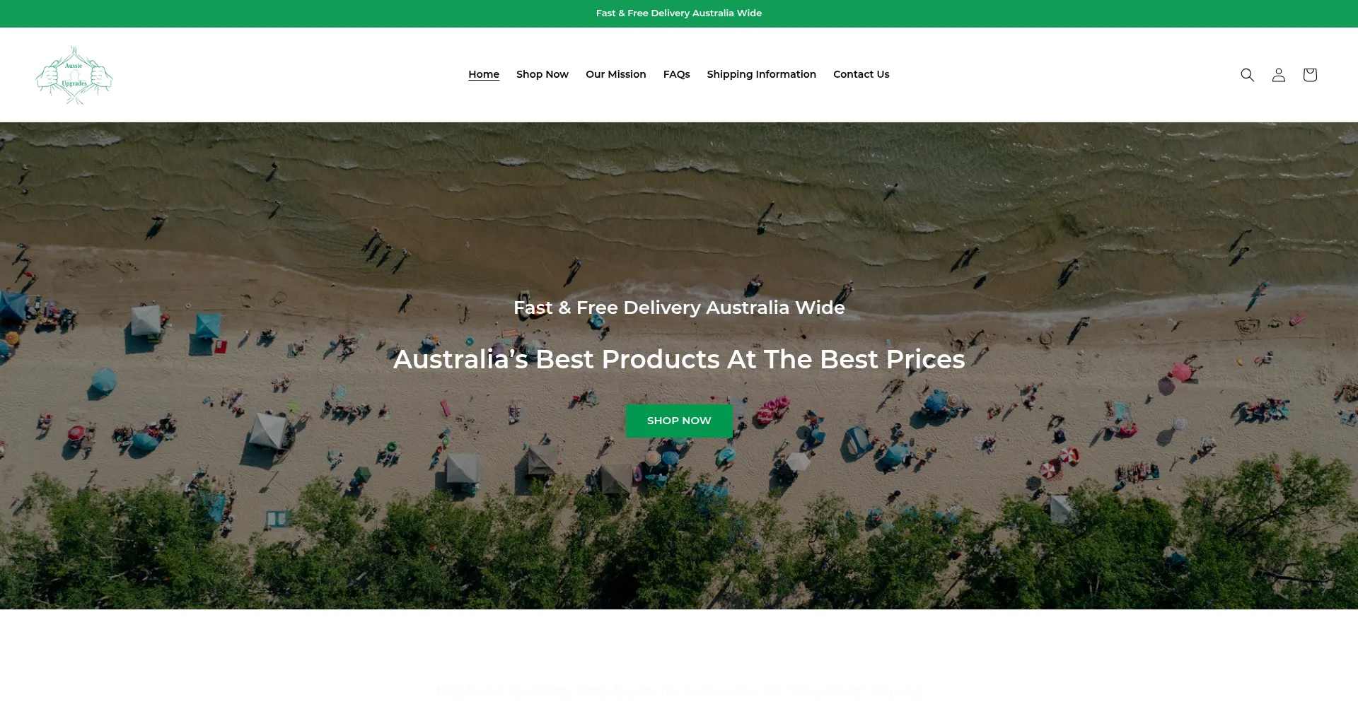 Website screenshot of Aussieupgrades.com