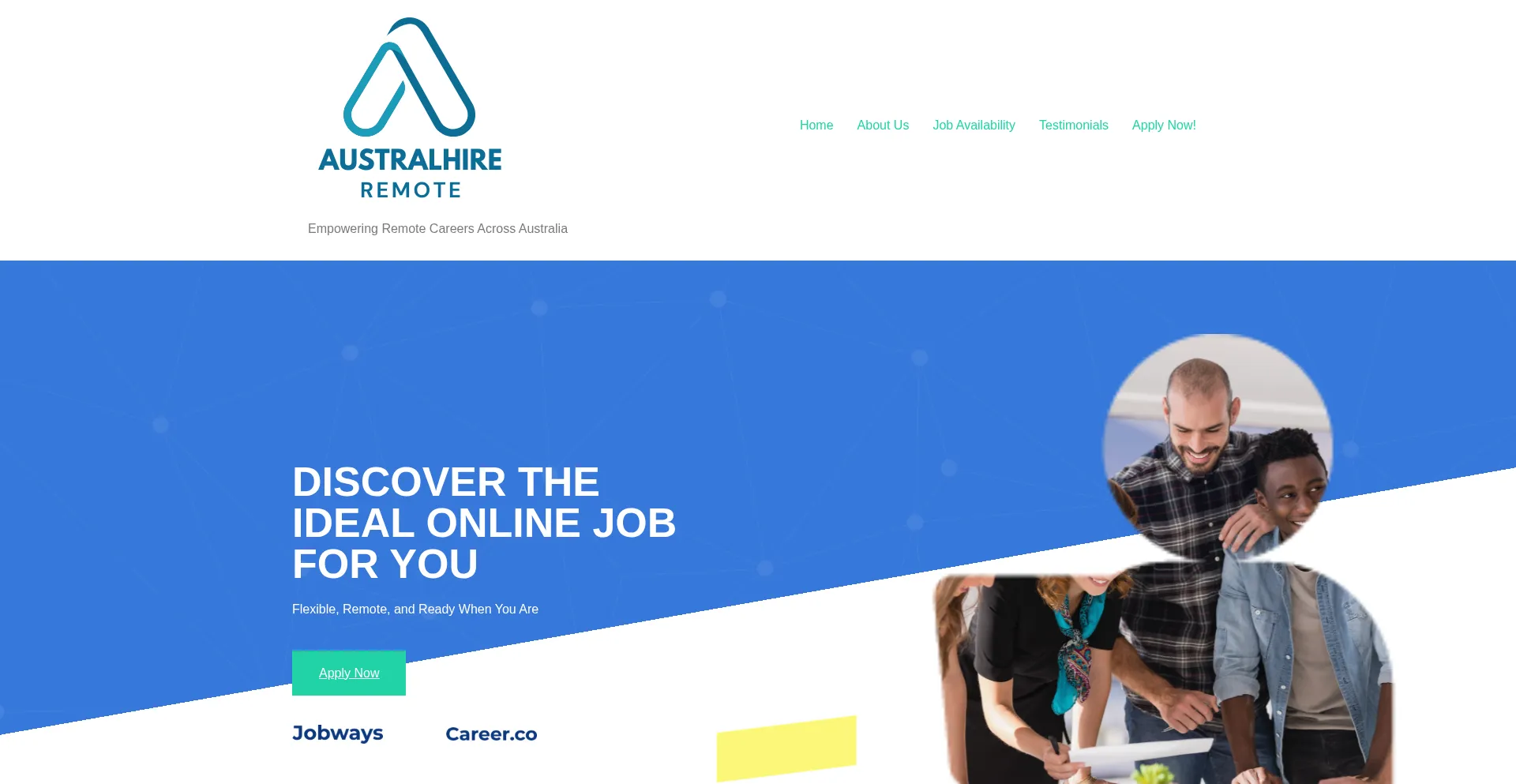 Website screenshot of Australhireremote.com