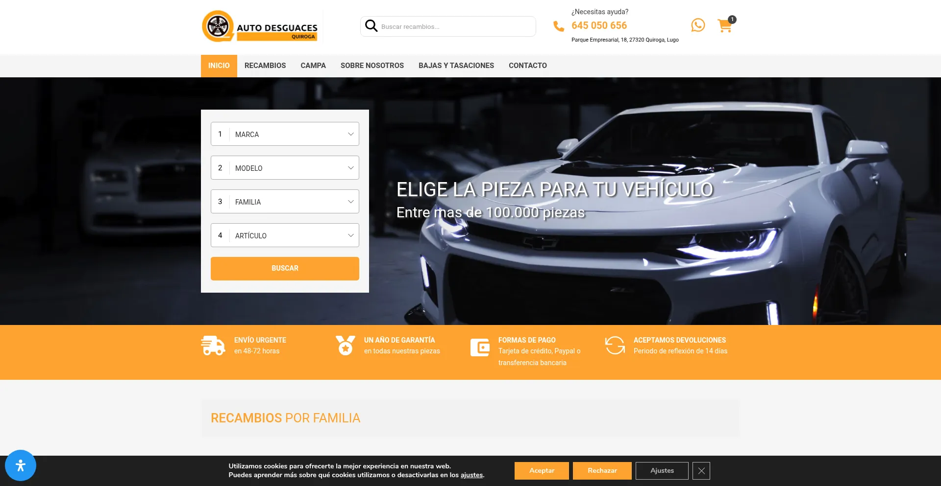 Autodesguacesquiroga.com