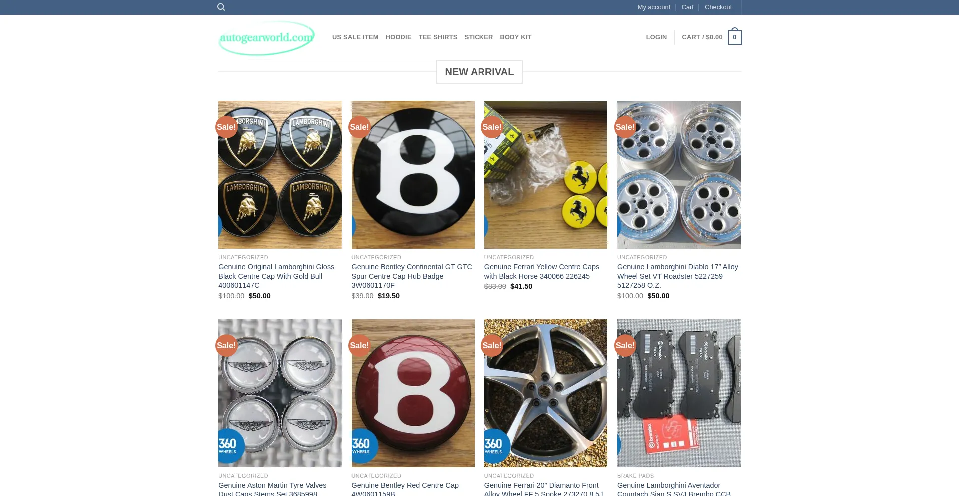 Website screenshot of Autogearworld.com