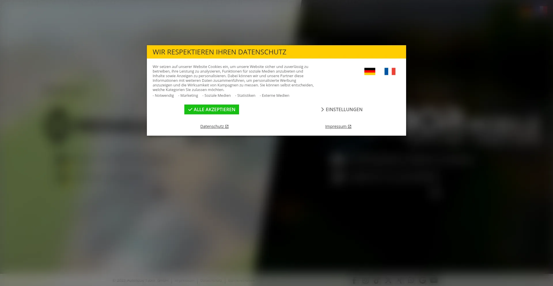 Autohaus-tabor.de Screenshot